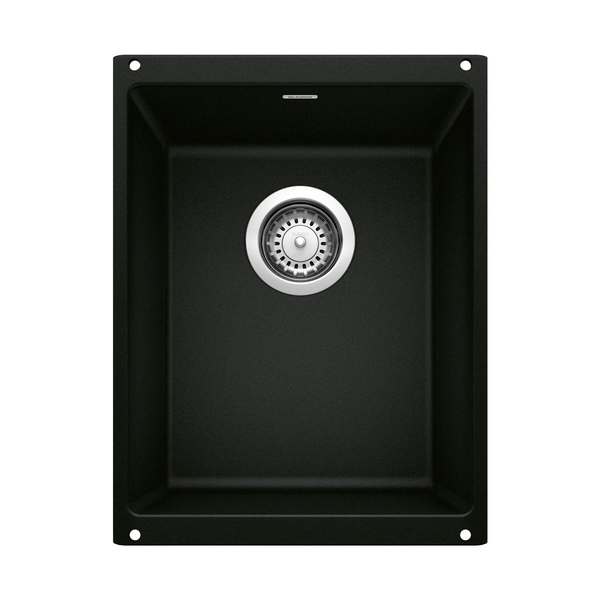 Alternate Image for Blanco Precis 14" Rectangle Granite Composite Bar/Prep Sink, Silgranit, Coal Black, 442932