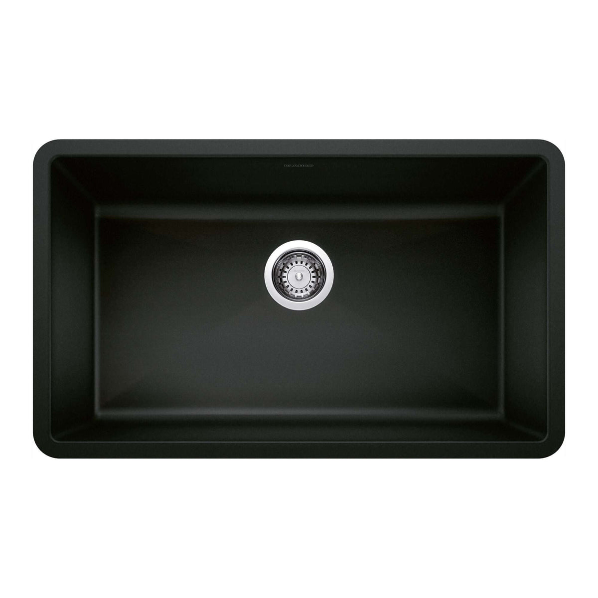 Alternate Image for Blanco Precis 32" Undermount Granite Composite Kitchen Sink, Silgranit, Coal Black, 442935