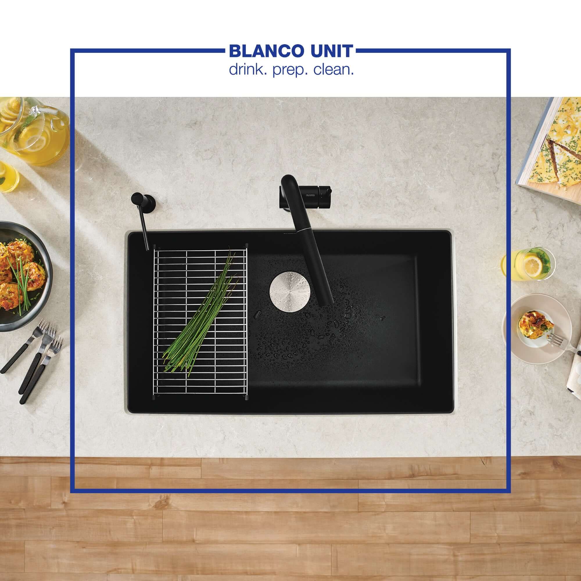 Alternate Image for Blanco Linus 1.5 GPM Brass Kitchen Faucet, Pull-Out, Anthracite, 526367