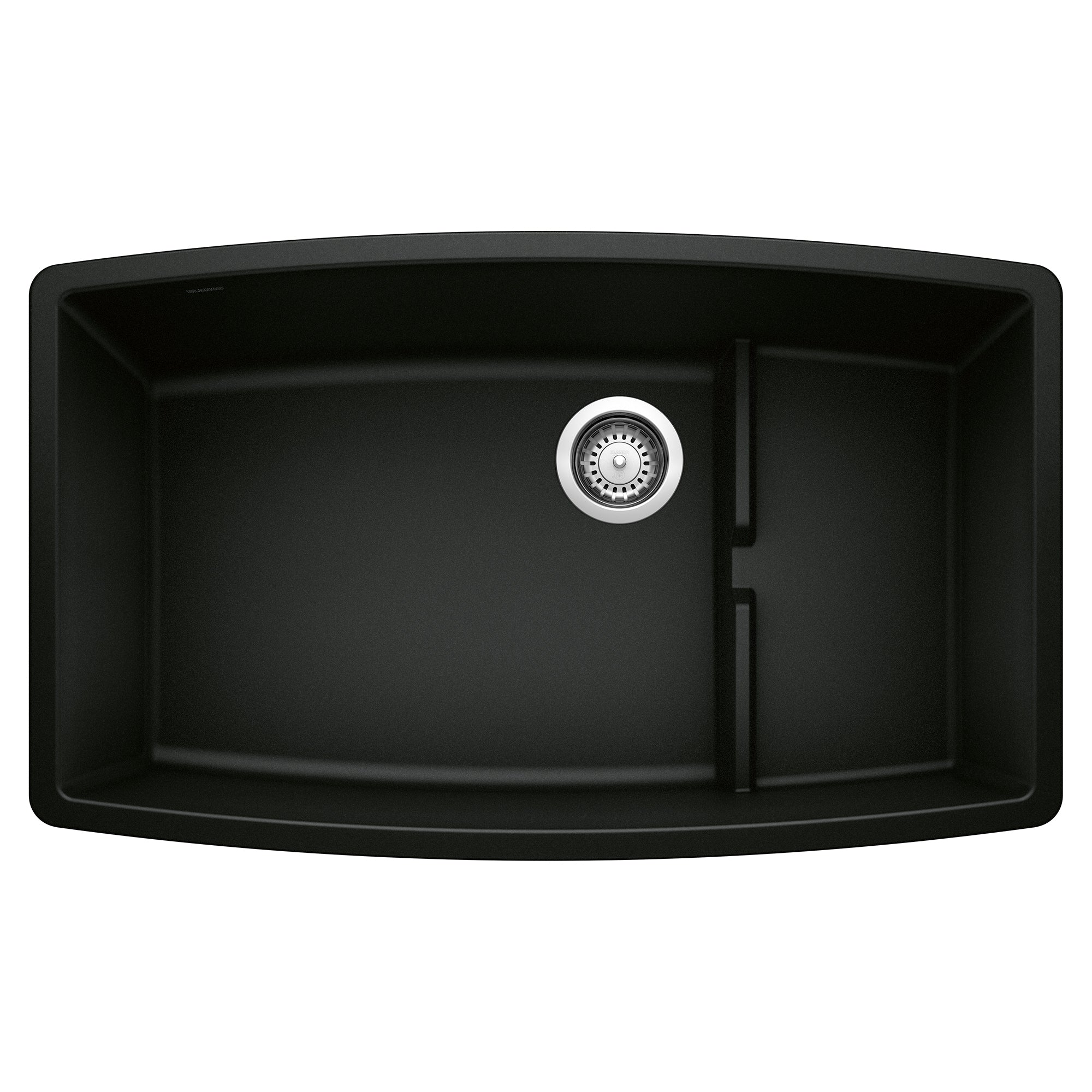 Blanco Performa 32" Undermount Granite Composite Kitchen Sink with Accessories, Silgranit, Coal Black, 442936
