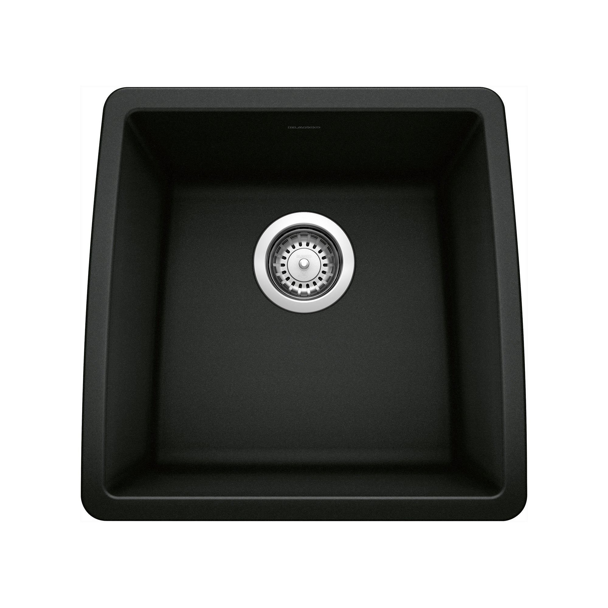 Alternate Image for Blanco Performa 18" Rectangle Granite Composite Bar/Prep Sink, Silgranit, Coal Black, 442938