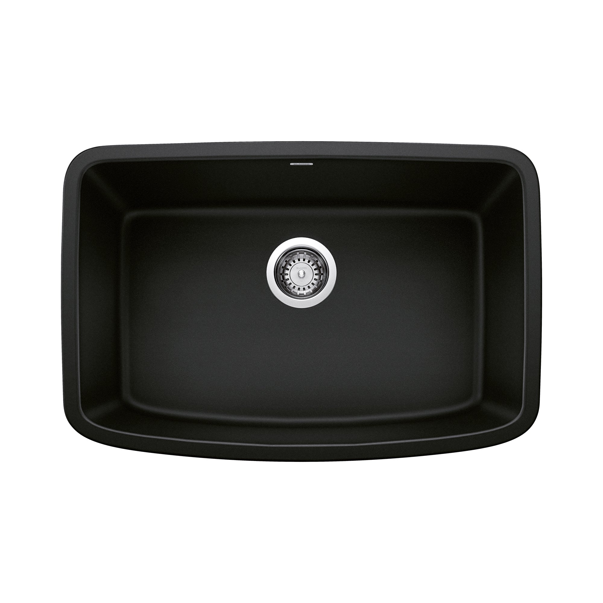 Alternate Image for Blanco Valea 27" Undermount Granite Composite Kitchen Sink, Silgranit, Coal Black, 442941