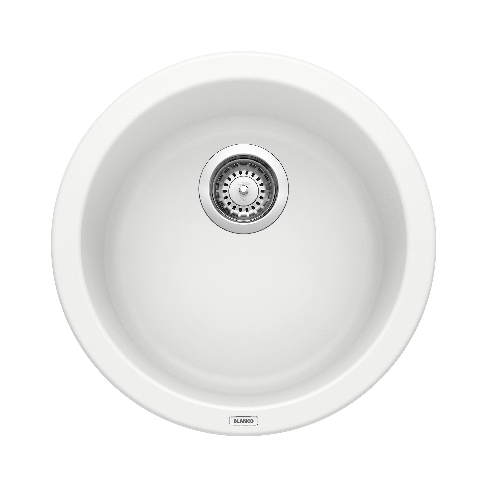 Alternate Image for Blanco Rondo 18" Round Granite Composite Bar/Prep Sink, Silgranit, White, 511631