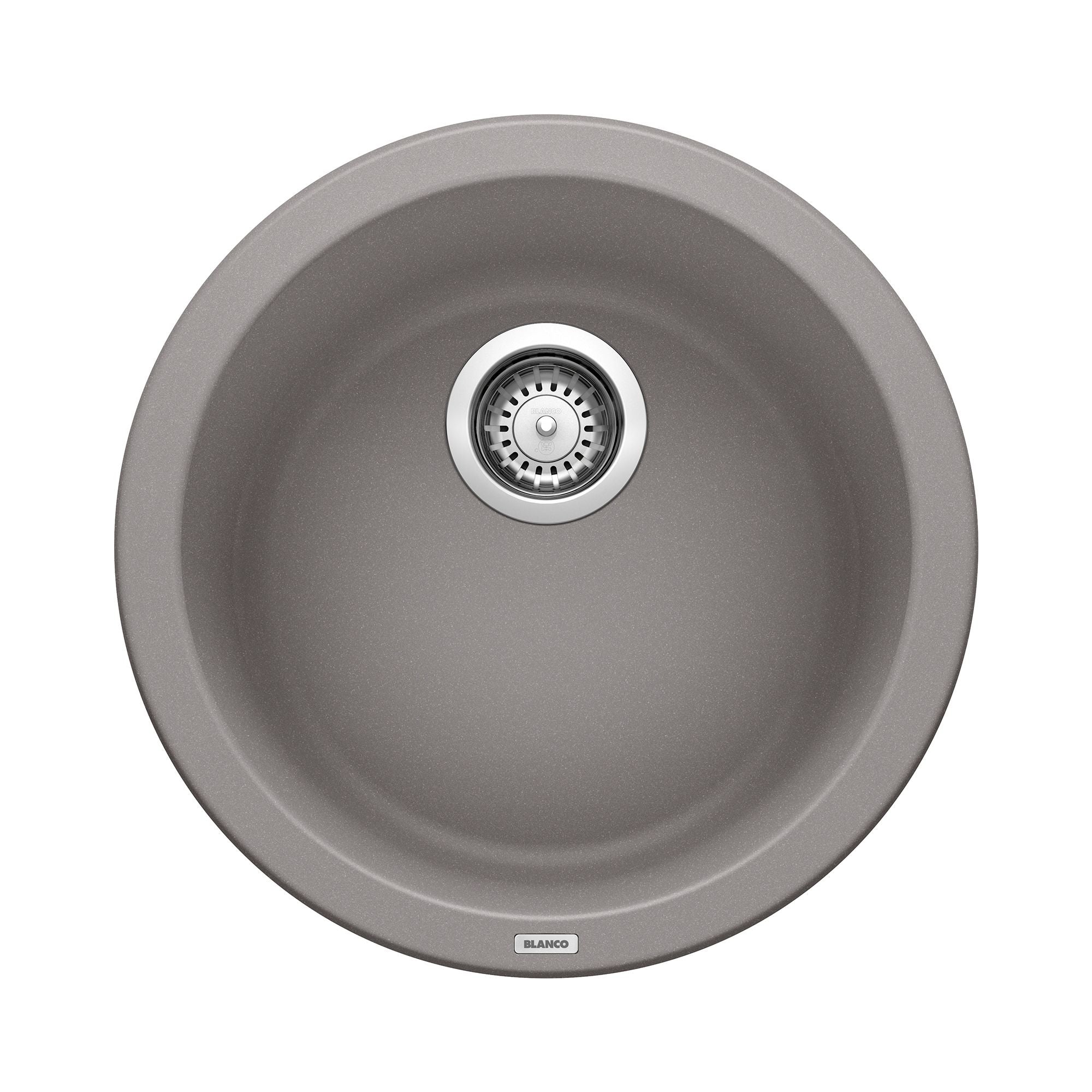 Blanco Rondo 18" Round Granite Composite Bar/Prep Sink, Silgranit, Metallic Gray, 513382