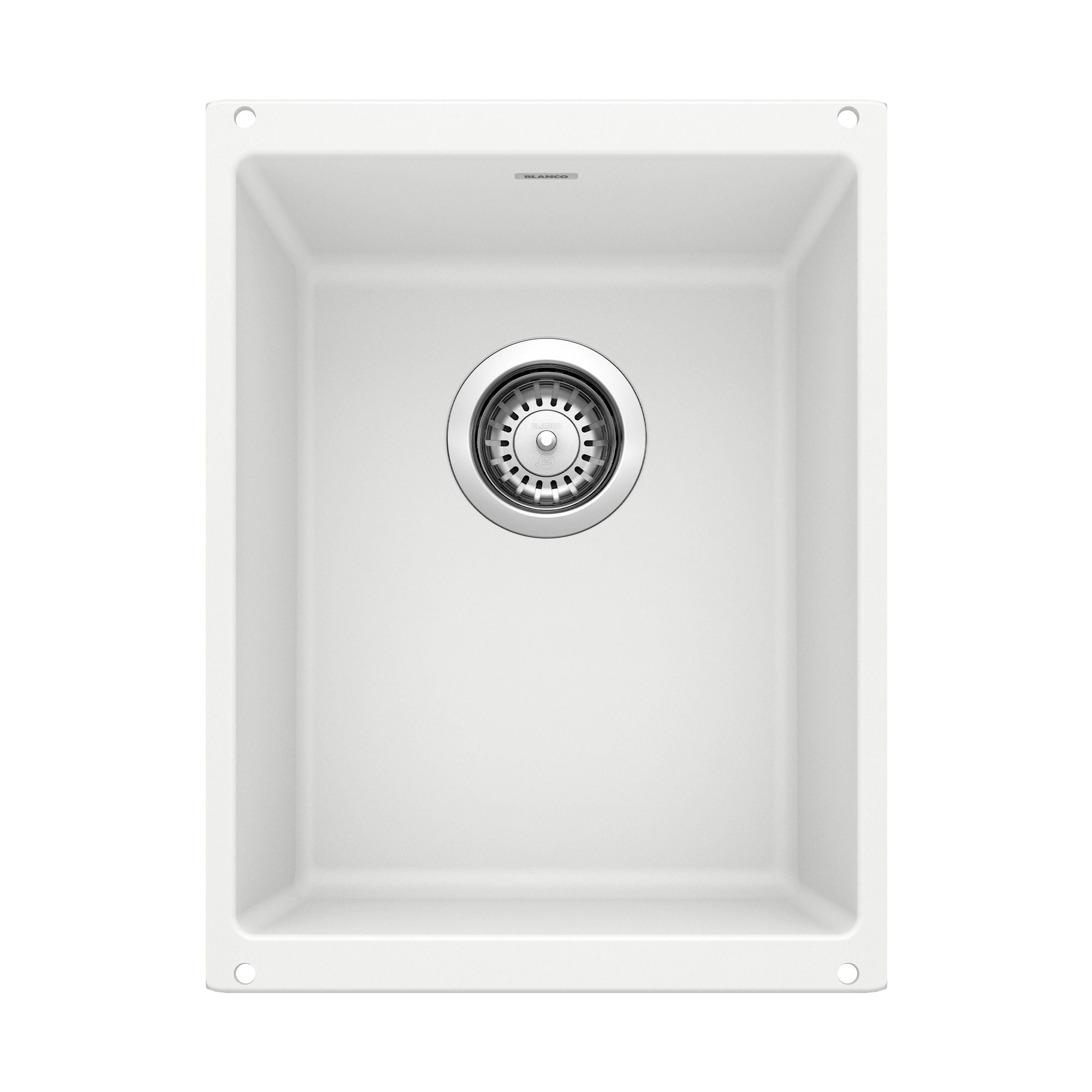 Alternate Image for Blanco Precis 14" Rectangle Granite Composite Bar/Prep Sink, Silgranit, White, 513422