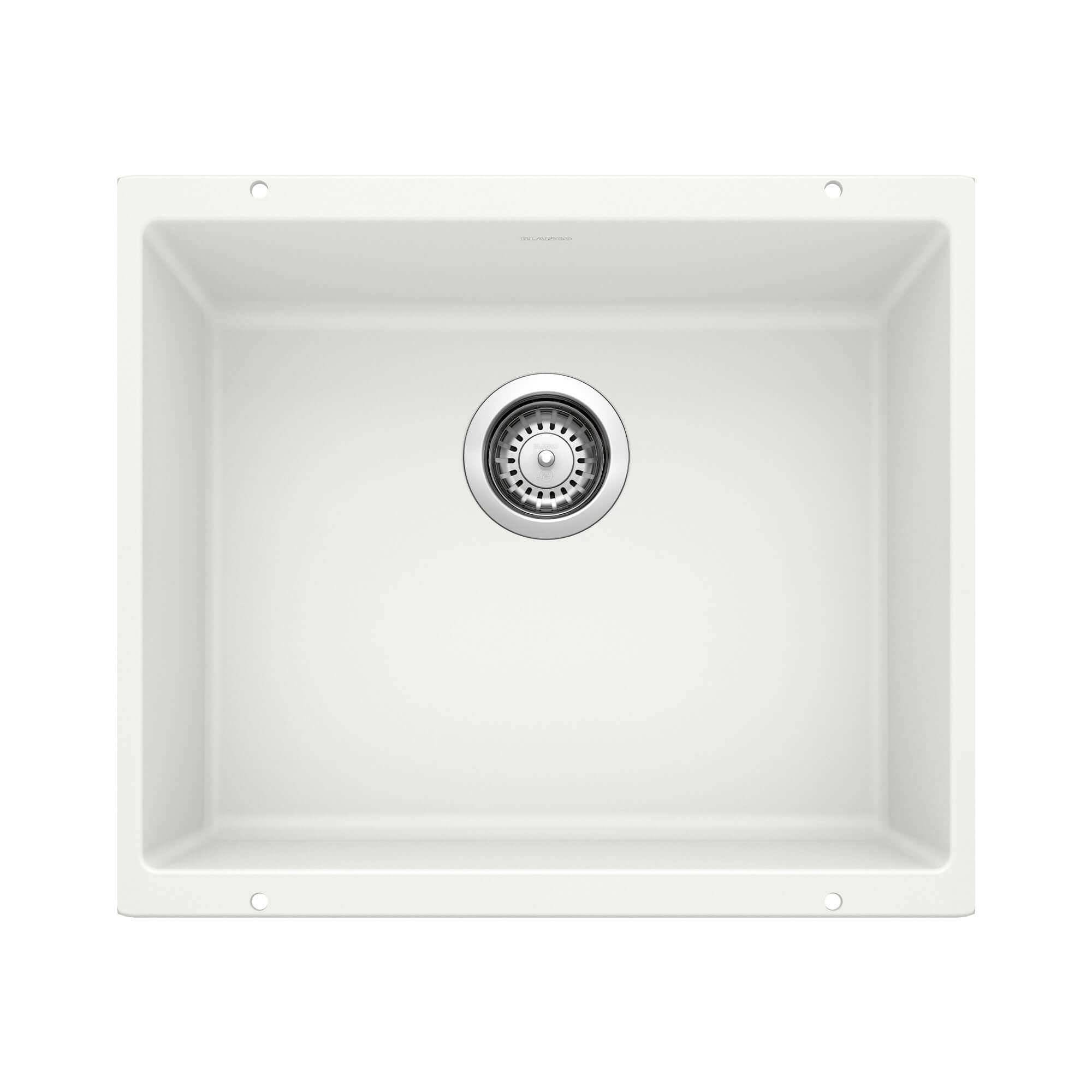 Alternate Image for Blanco Precis 21" Undermount Granite Composite Kitchen Sink, Silgranit, White, 513426
