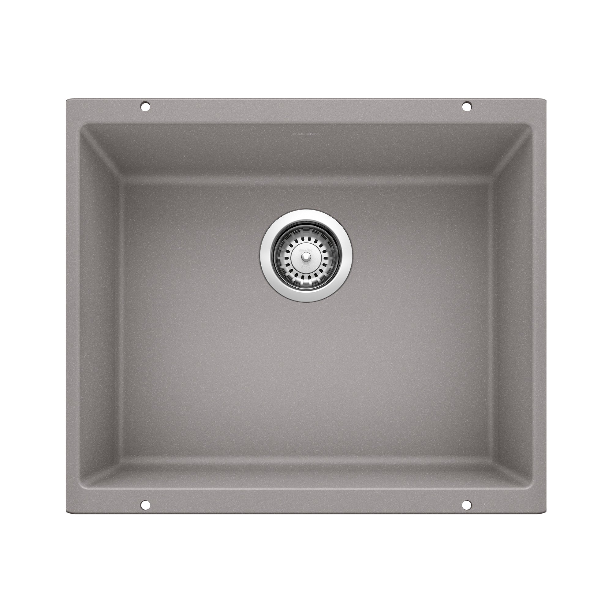 Alternate Image for Blanco Precis 21" Undermount Granite Composite Kitchen Sink, Silgranit, Metallic Gray, 513429