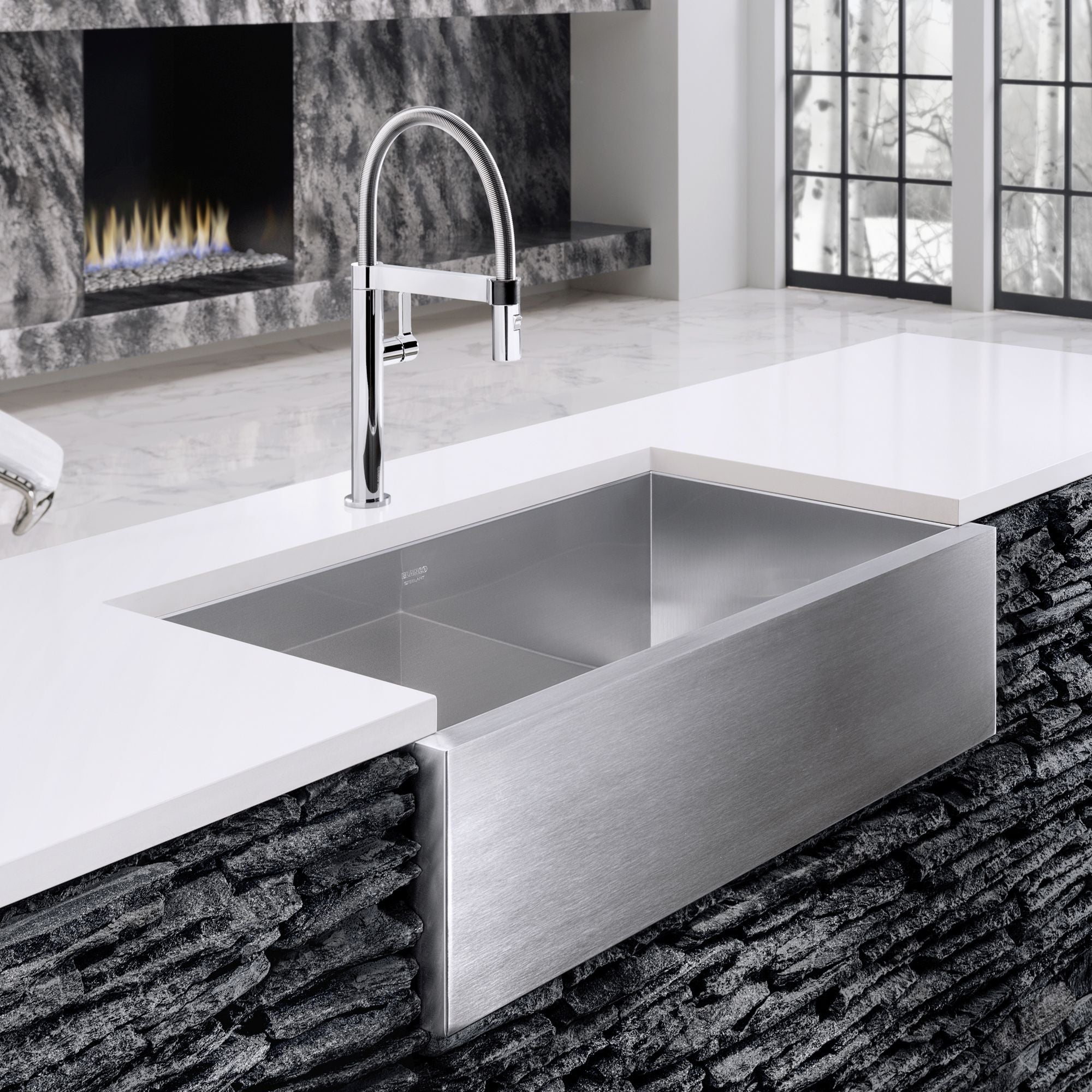 Alternate Image for Blanco Precision 32" Undermount Stainless Steel Kitchen Sink, 18 Gauge, 513439