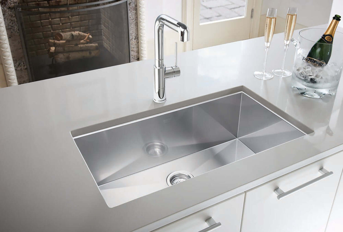 Alternate Image for Blanco Precision 32" Undermount Stainless Steel Kitchen Sink, 18 Gauge, Satin Polish, 515820