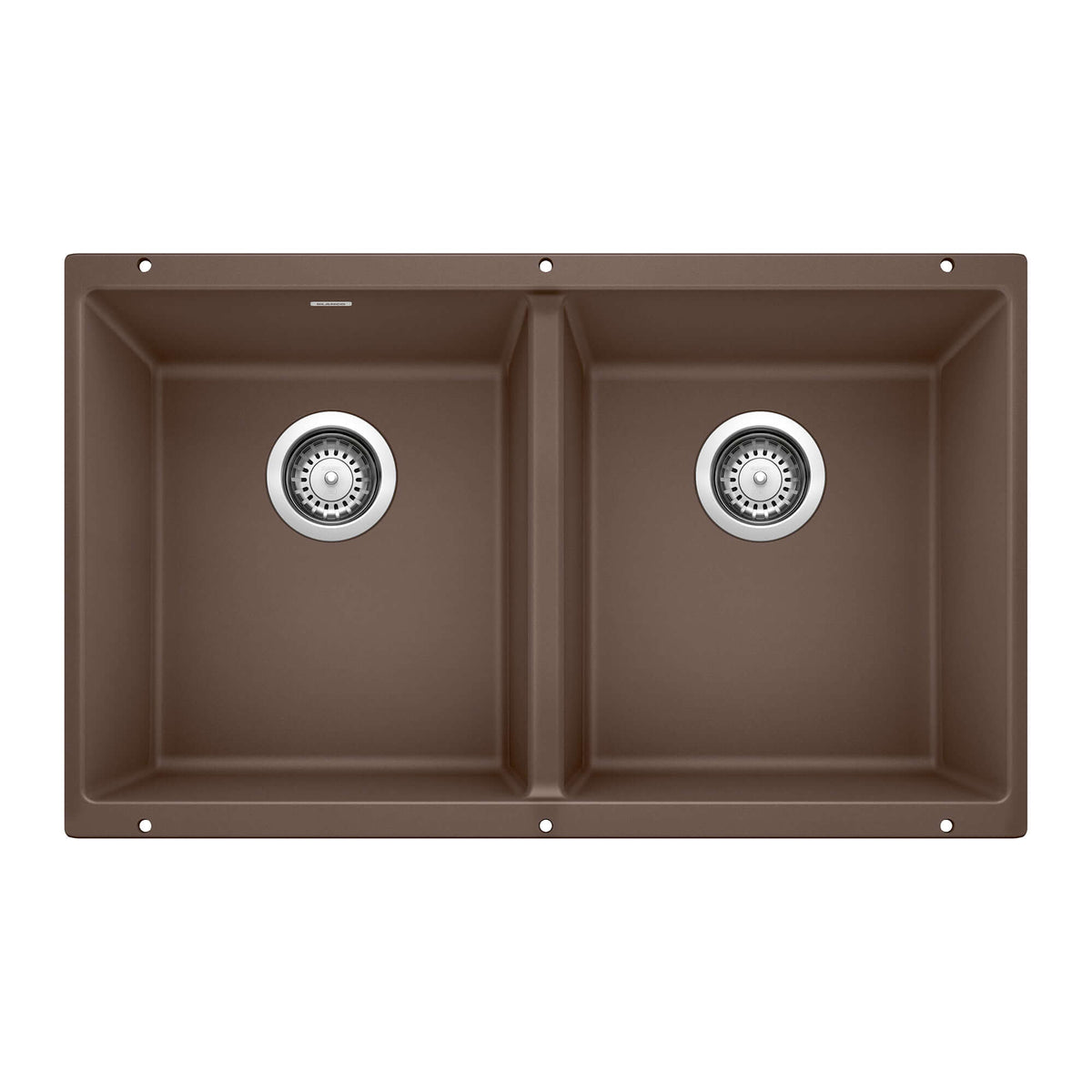 Alternate Image for Blanco Precis 30" Undermount Granite Composite Kitchen Sink, Silgranit, 50/50 Double Bowl, Cafe, 516323