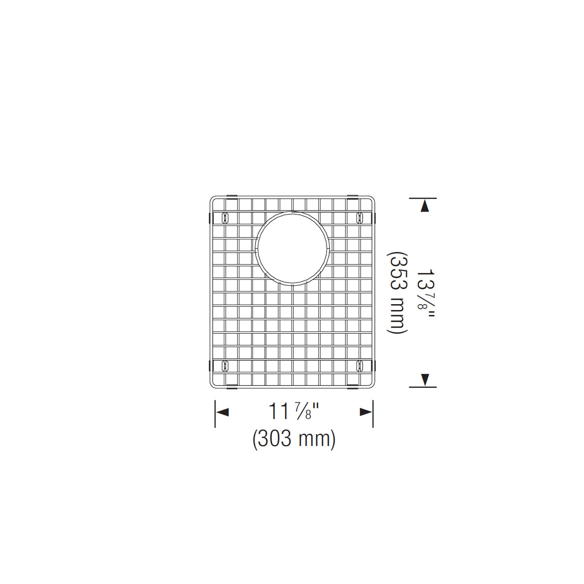 Blanco Precis Grid (Precis 16" Equal Double Bowl), 516363