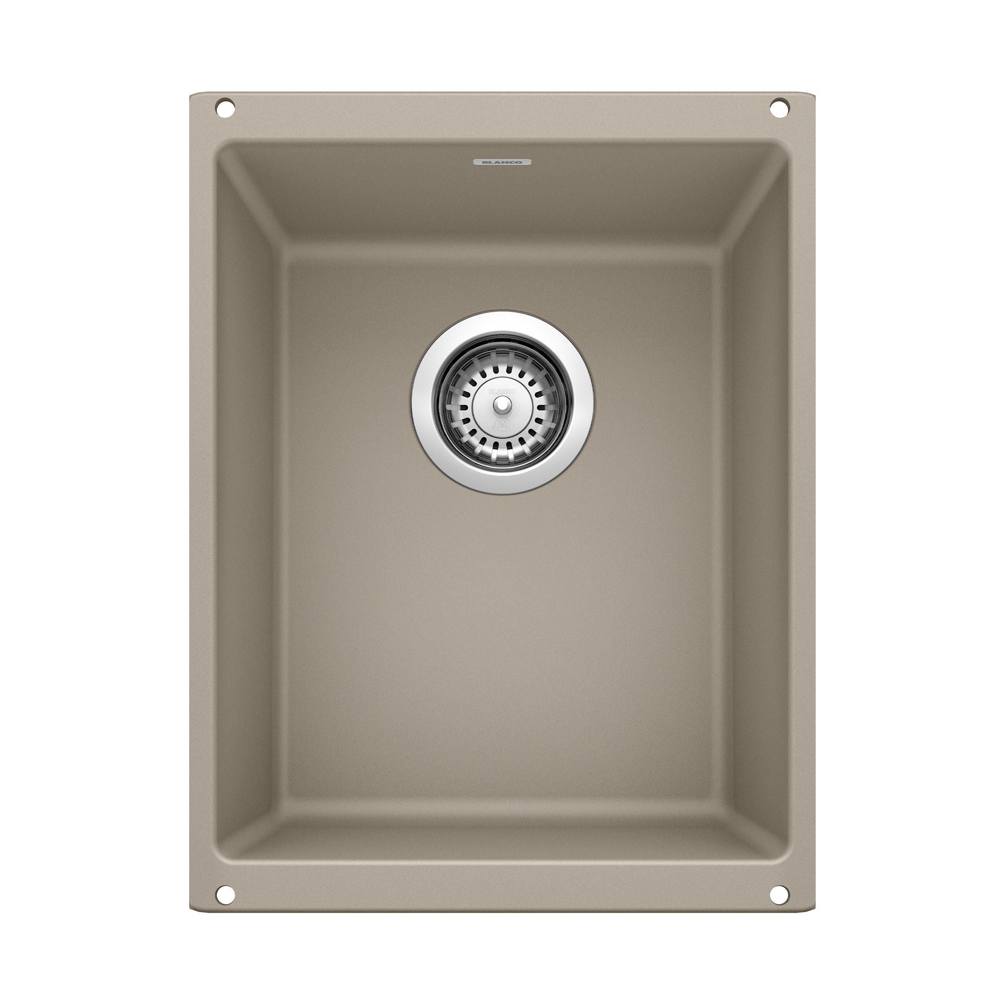 Blanco Precis 14" Rectangle Granite Composite Bar/Prep Sink, Silgranit, Truffle, 517676
