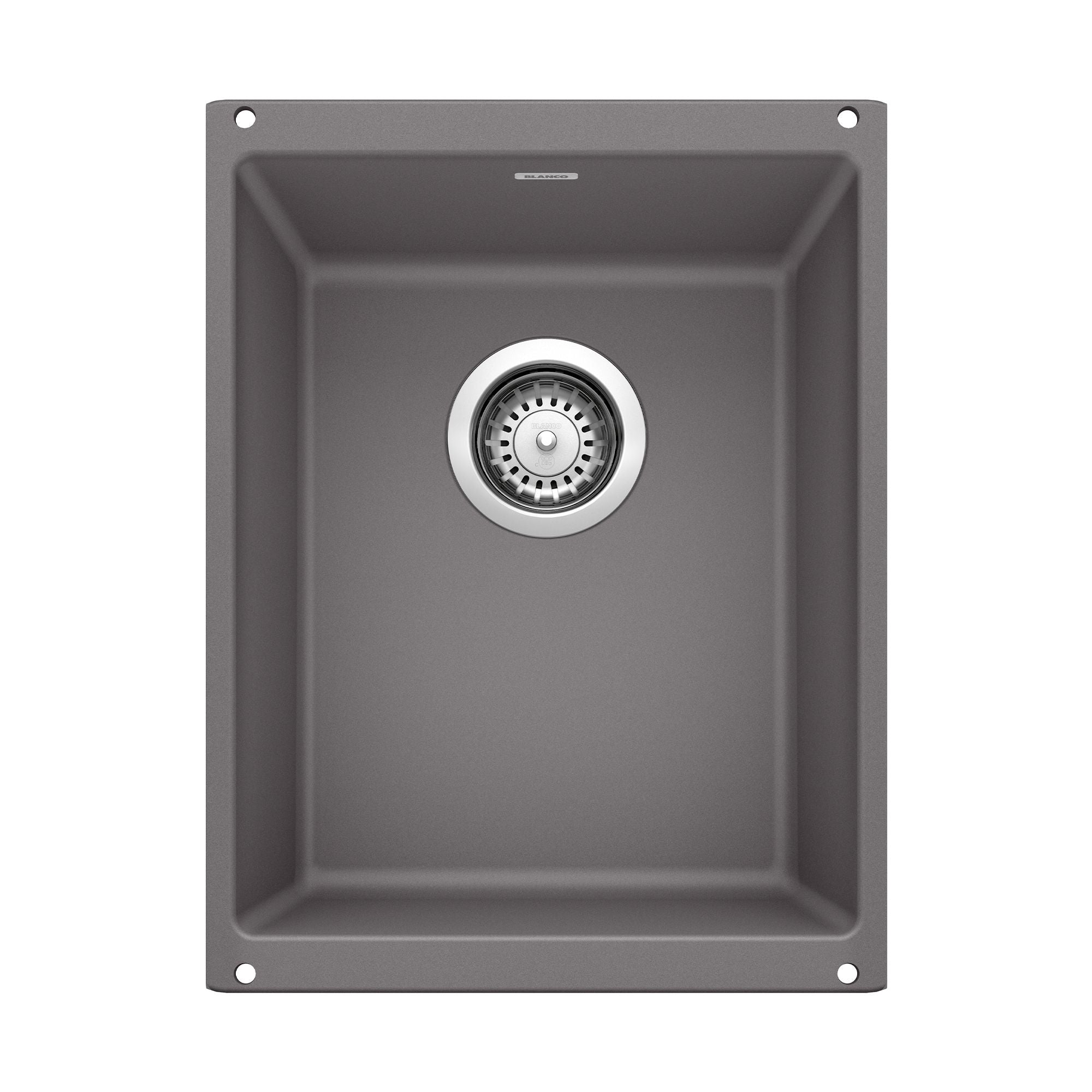 Alternate Image for Blanco Precis 14" Rectangle Granite Composite Bar/Prep Sink, Silgranit, Cinder, 519048