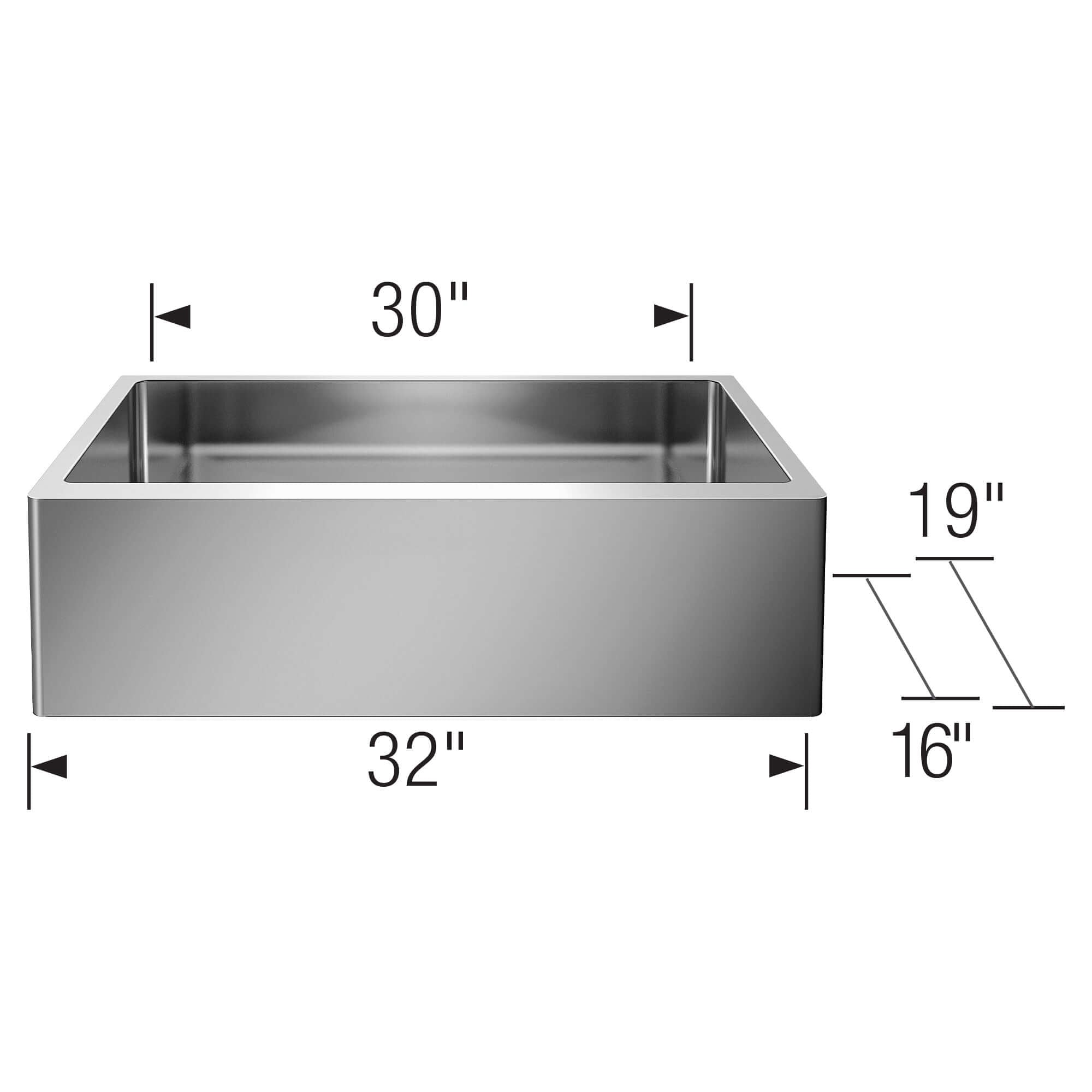 Alternate Image for Blanco Quatrus 32" Stainless Steel Farmhouse Sink, 18 Gauge, Satin Polish, 522213