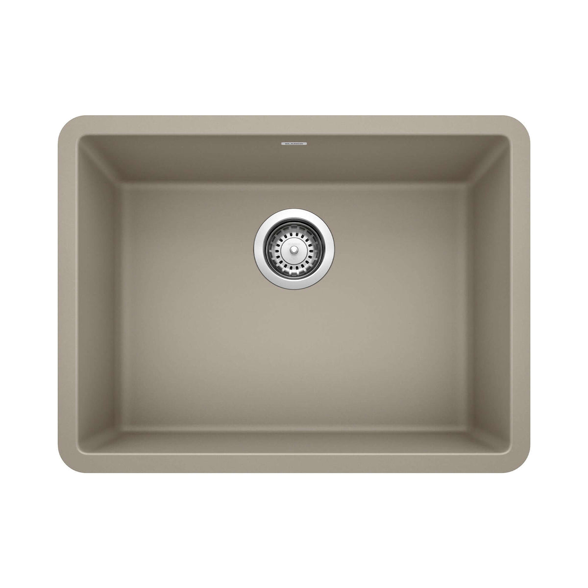 Alternate Image for Blanco Precis 23" Undermount Granite Composite Kitchen Sink, Silgranit, Truffle, 522417