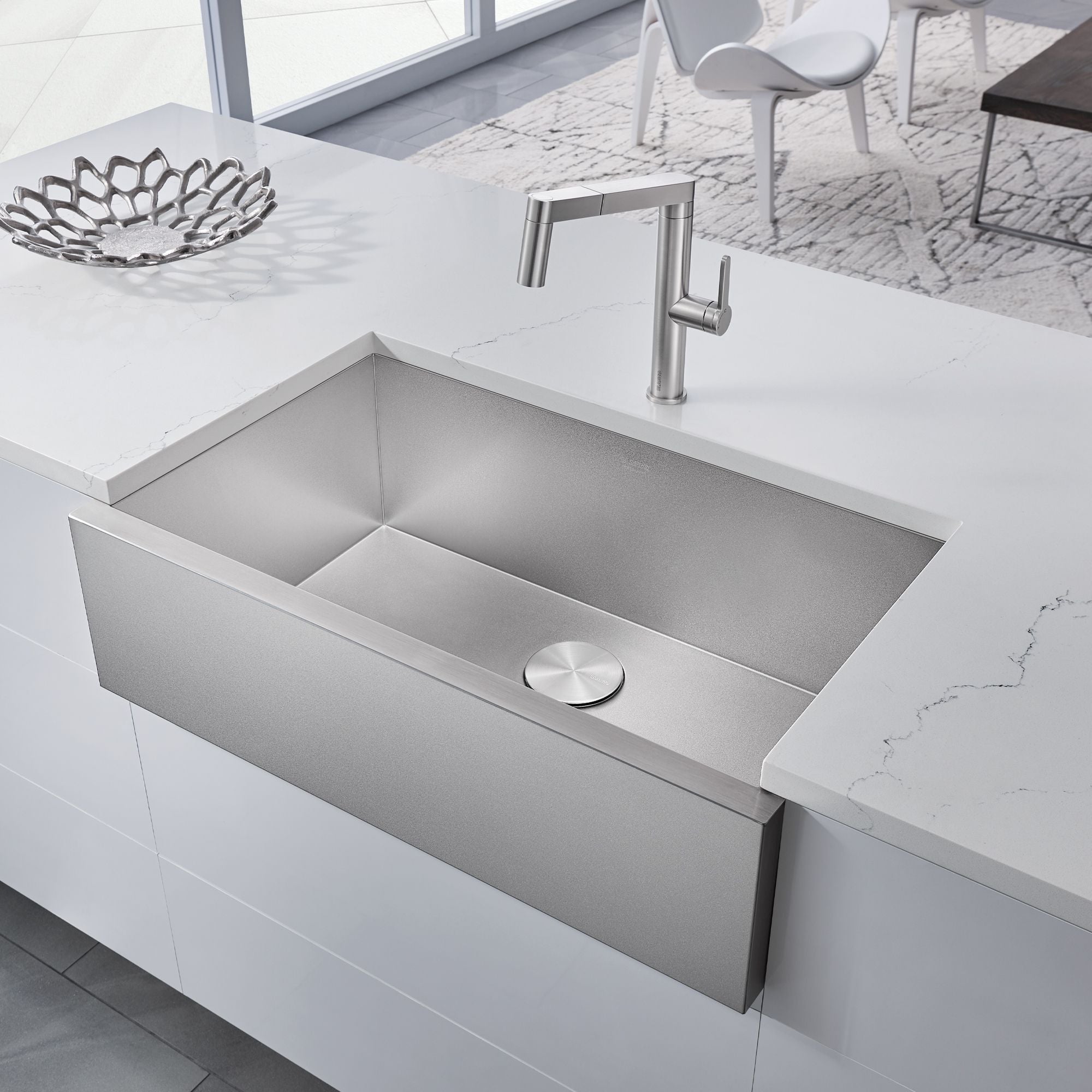 Alternate Image for Blanco Precision 32" Undermount Stainless Steel Kitchen Sink, 20 Gauge, 524223