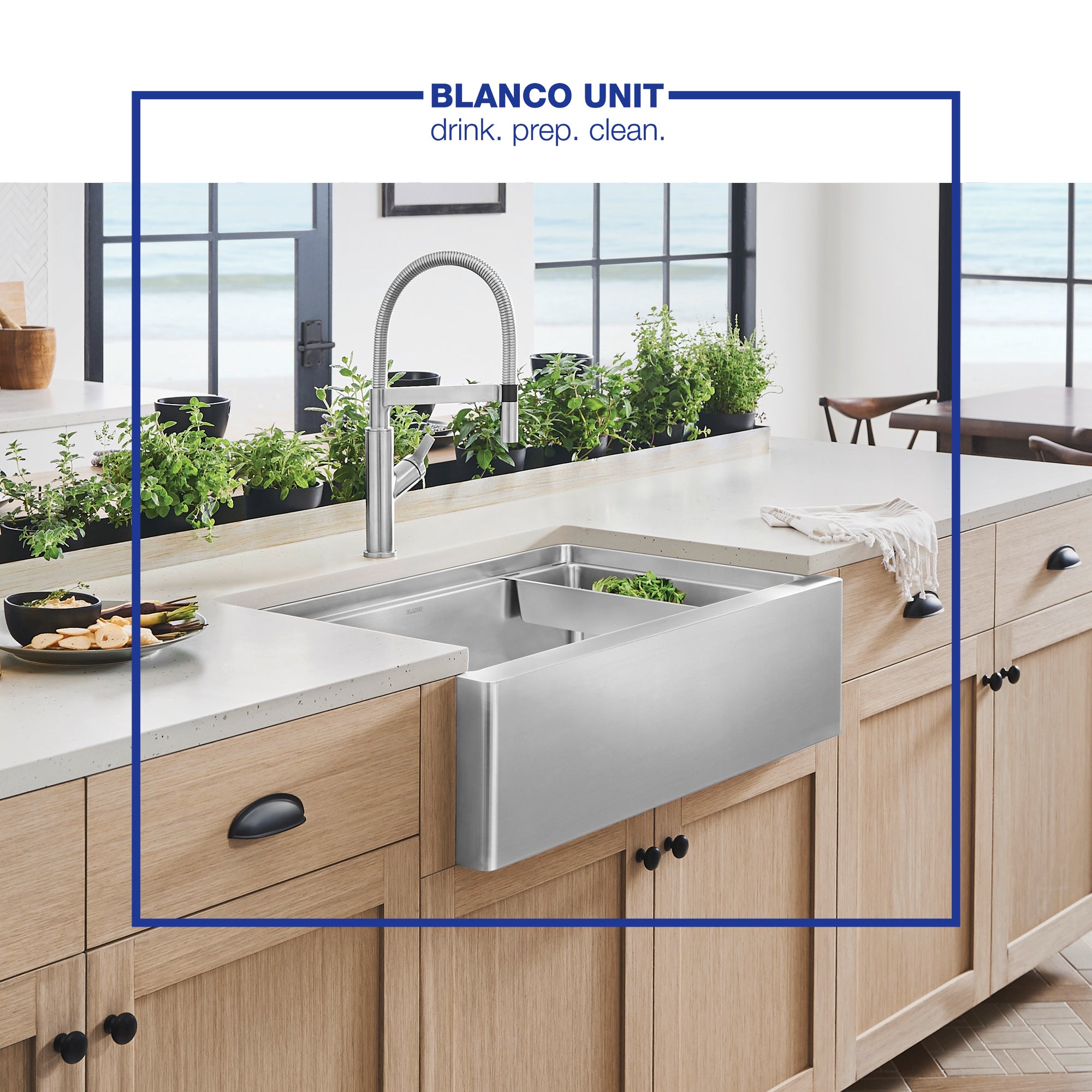Alternate Image for Blanco Quatrus R15 Ergon Apron Colander, 227689