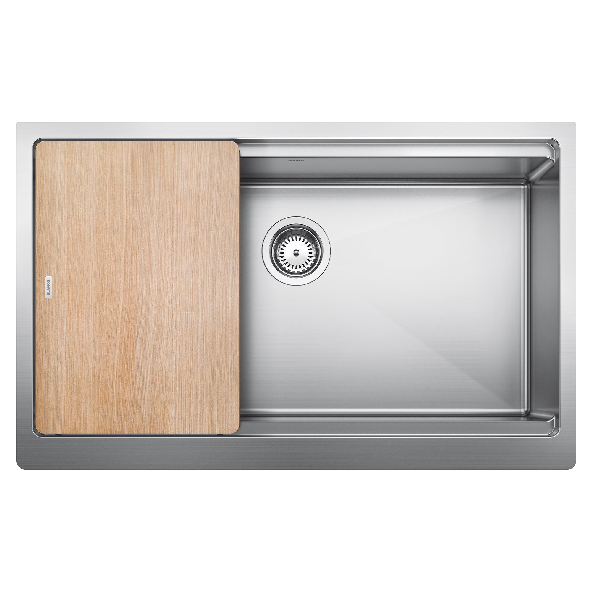 Blanco Quatrus 33" Stainless Steel Workstation Farmhouse Sink with Accessories, 18 Gauge, Satin Polish, 525243