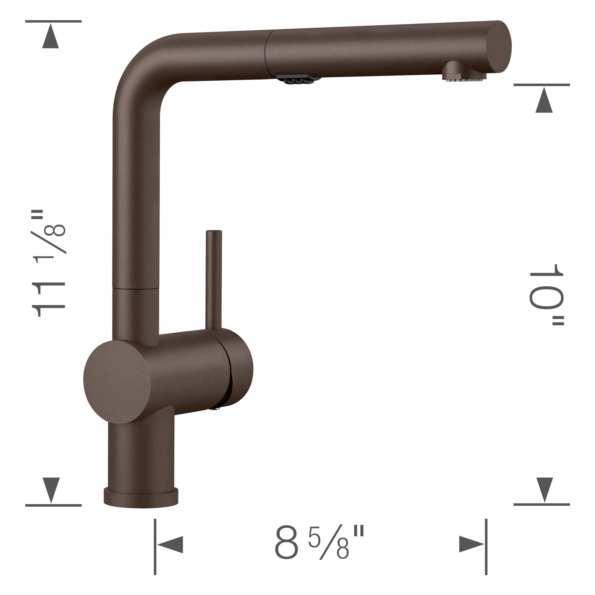 Blanco Linus 1.5 GPM Brass Kitchen Faucet, Pull-Out, Cafe, 526368