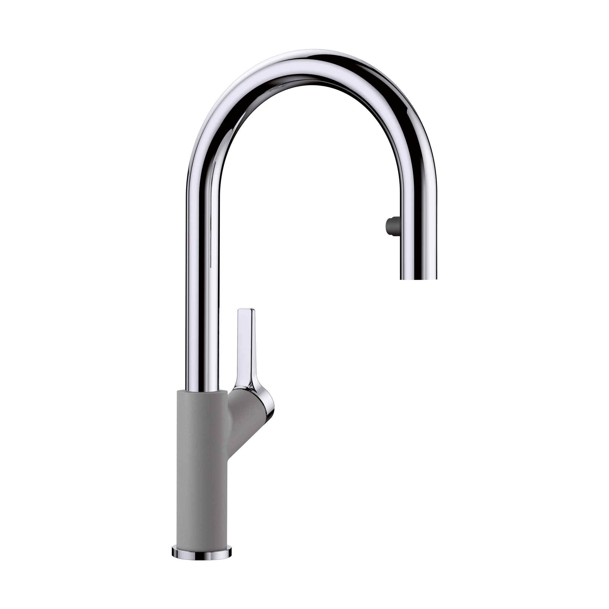 Blanco Urbena 1.5 GPM Brass Kitchen Faucet, Pull-Down, Metallic Gray/Chrome, 526396