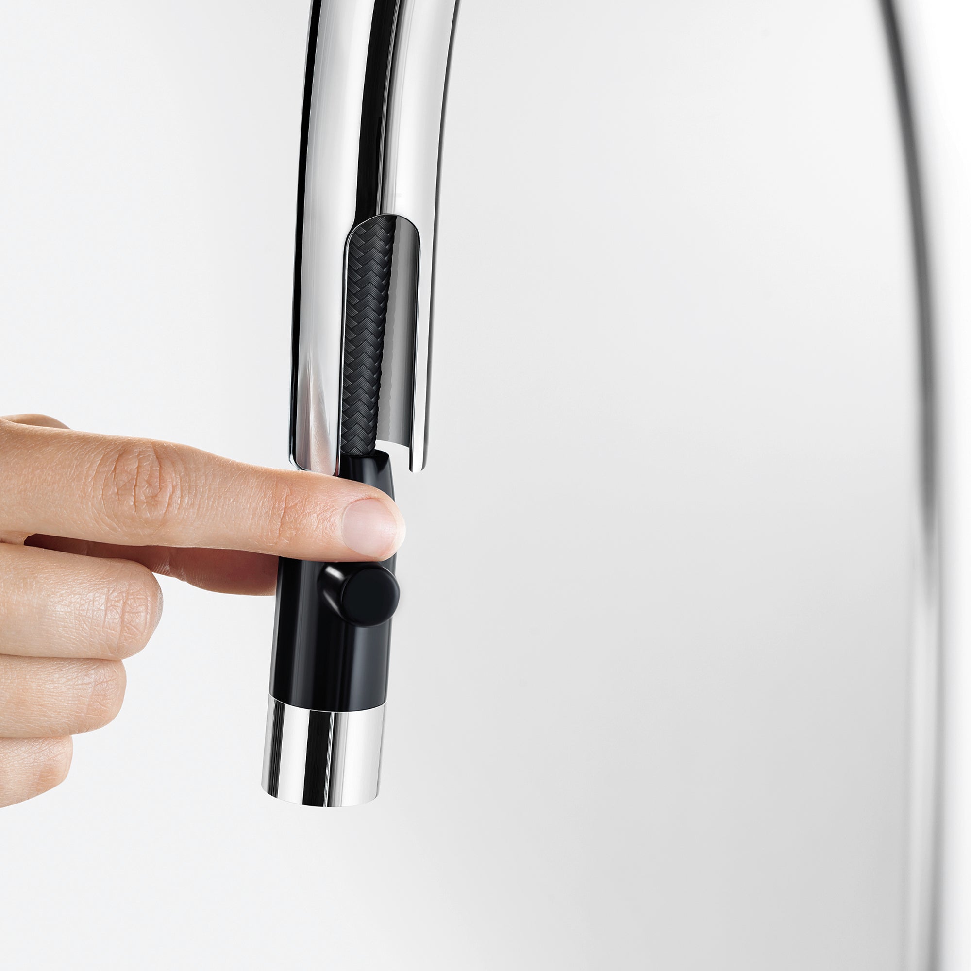 Alternate Image for Blanco Urbena 1.5 GPM Brass Kitchen Faucet, Pull-Down, Truffle/Chrome, 526397