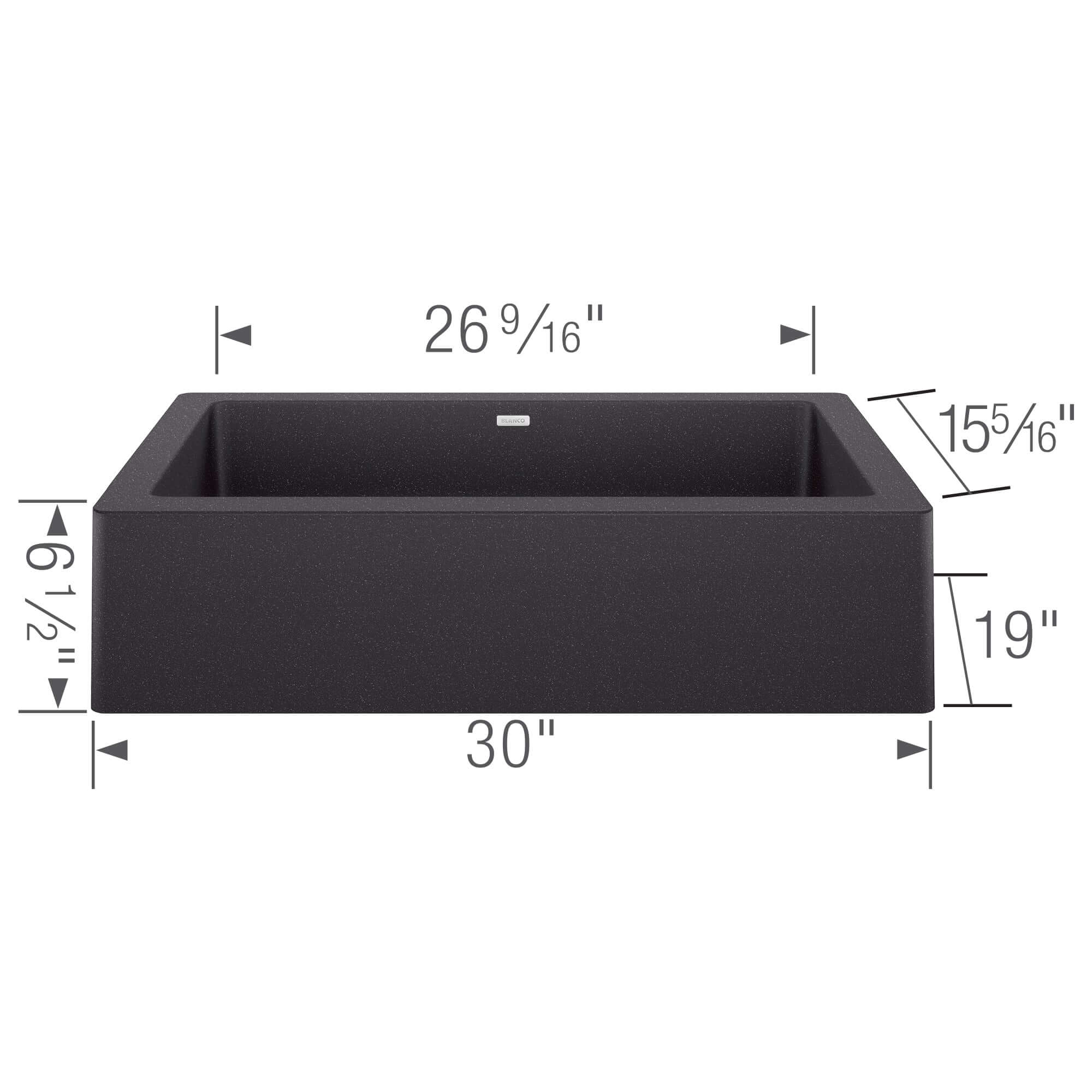 Alternate Image for Blanco Vintera 30" Granite Composite Workstation Farmhouse Sink, Silgranit, Anthracite, 526538