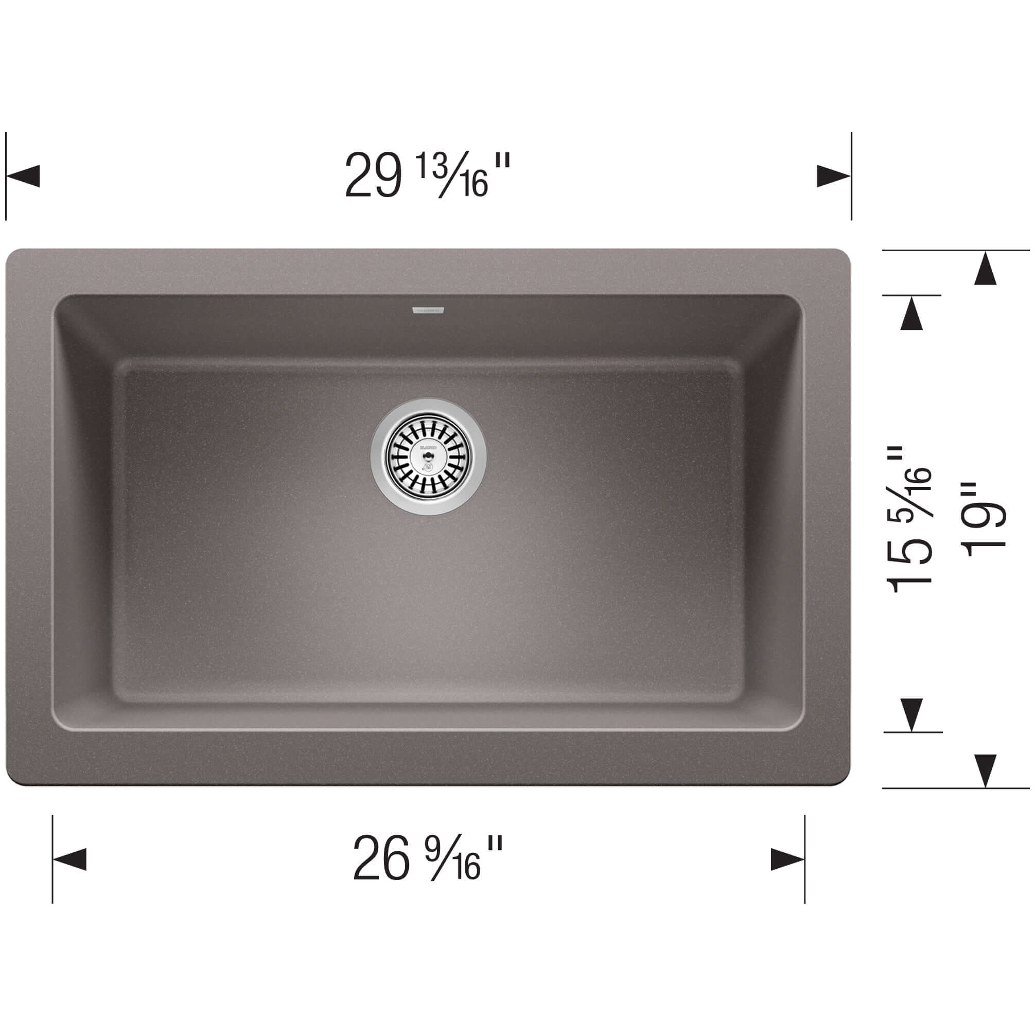 Alternate Image for Blanco Vintera 30" Granite Composite Workstation Farmhouse Sink, Silgranit, Metallic Gray, 526540