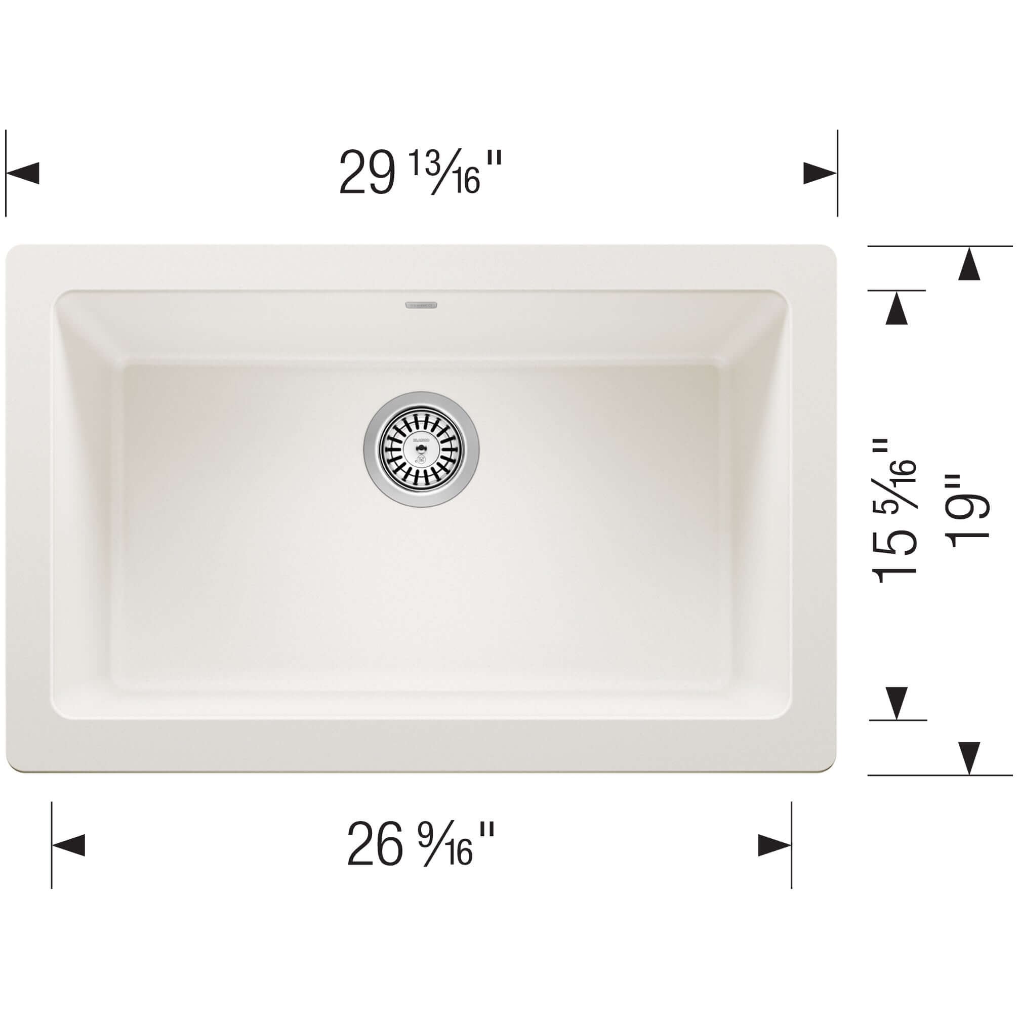 Alternate Image for Blanco Vintera 30" Granite Composite Workstation Farmhouse Sink, Silgranit, White, 526541