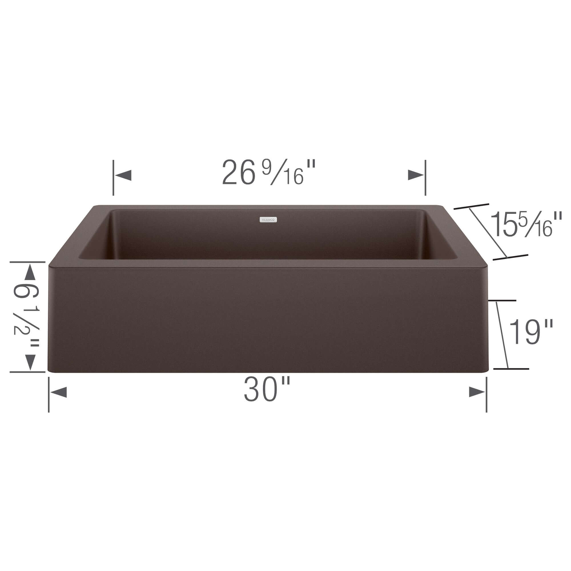 Alternate Image for Blanco Vintera 30" Granite Composite Workstation Farmhouse Sink, Silgranit, Cafe, 526543