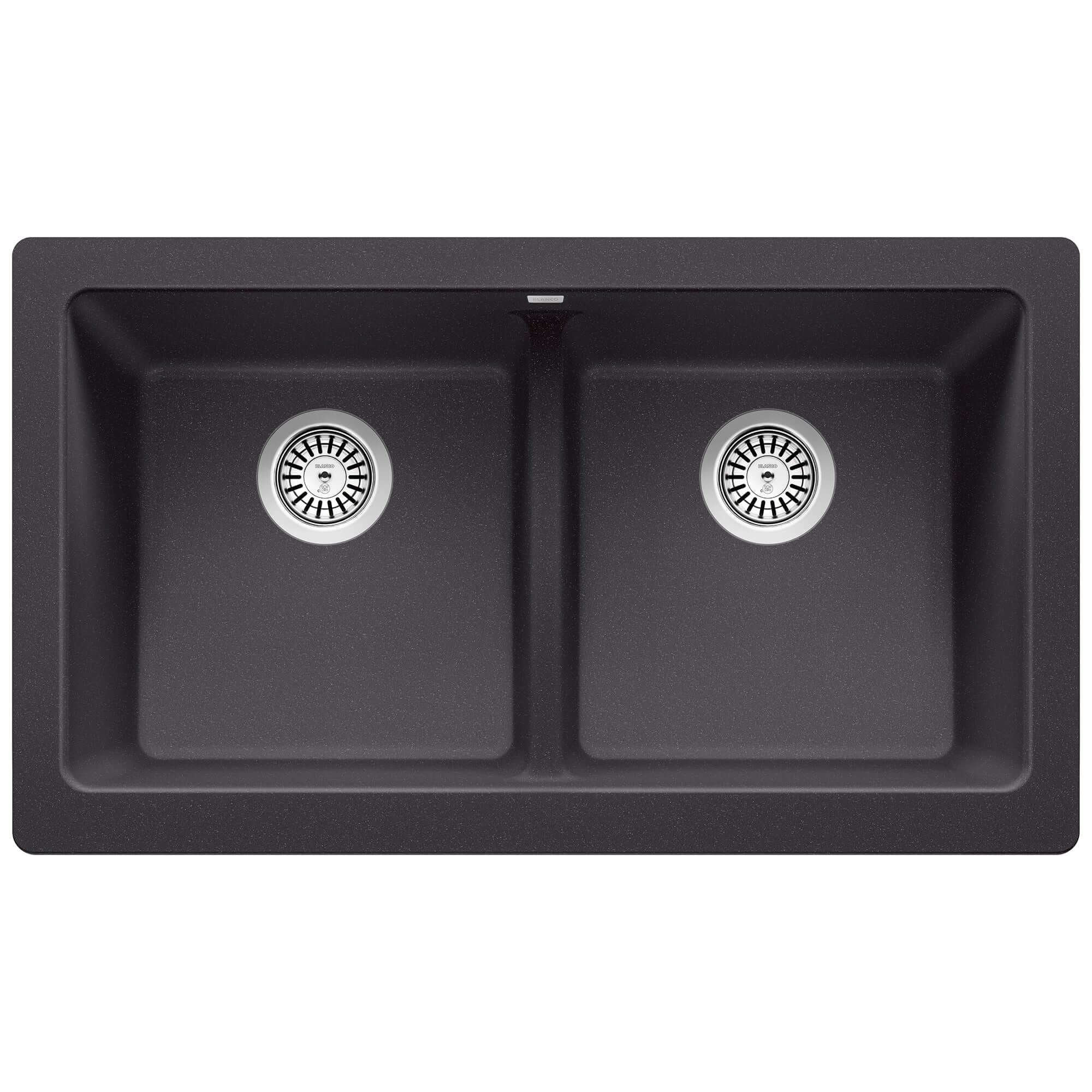 Alternate Image for Blanco Vintera 33" Granite Composite Workstation Farmhouse Sink, Silgranit, 50/50 Double Bowl, Anthracite, 526547