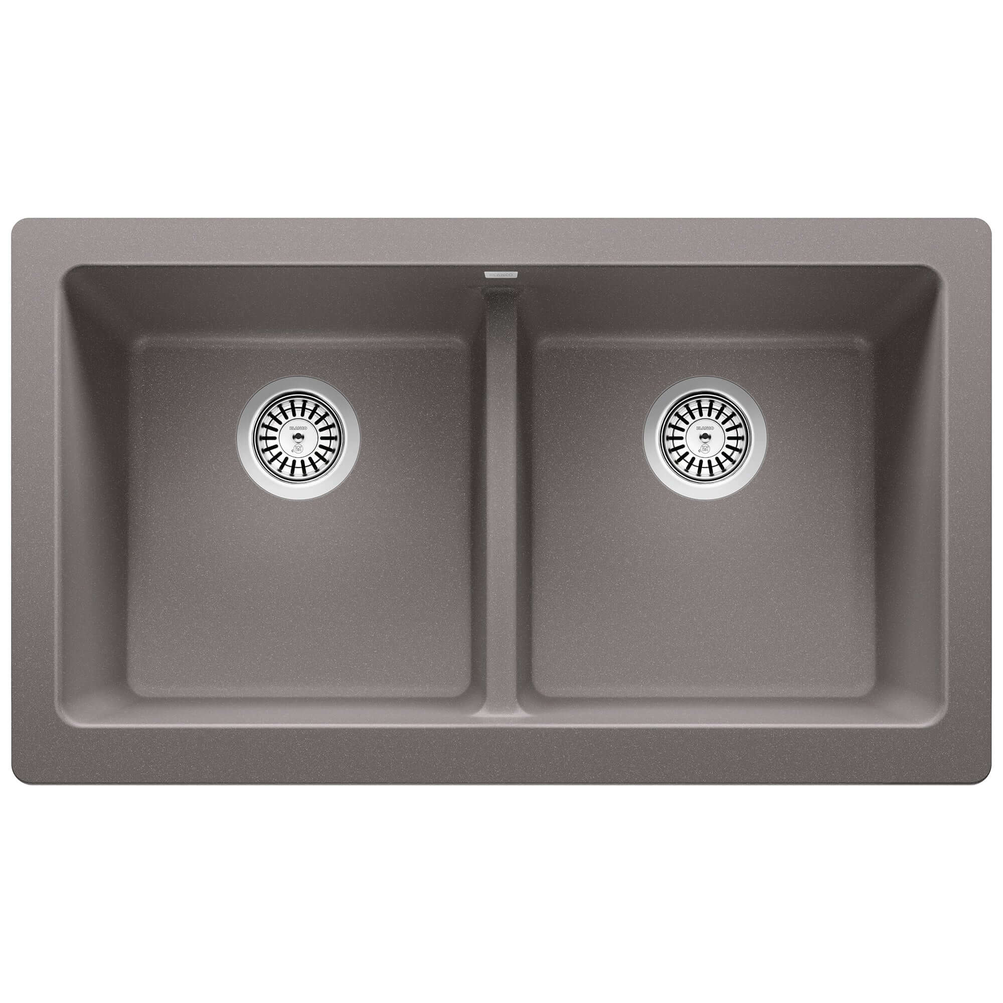 Alternate Image for Blanco Vintera 33" Granite Composite Workstation Farmhouse Sink, Silgranit, 50/50 Double Bowl, Metallic Gray, 526549