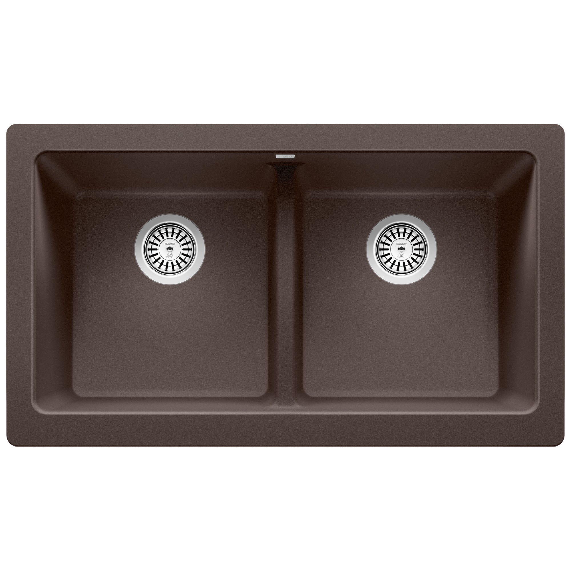 Blanco Vintera 33" Granite Composite Workstation Farmhouse Sink, Silgranit, 50/50 Double Bowl, Cafe, 526552