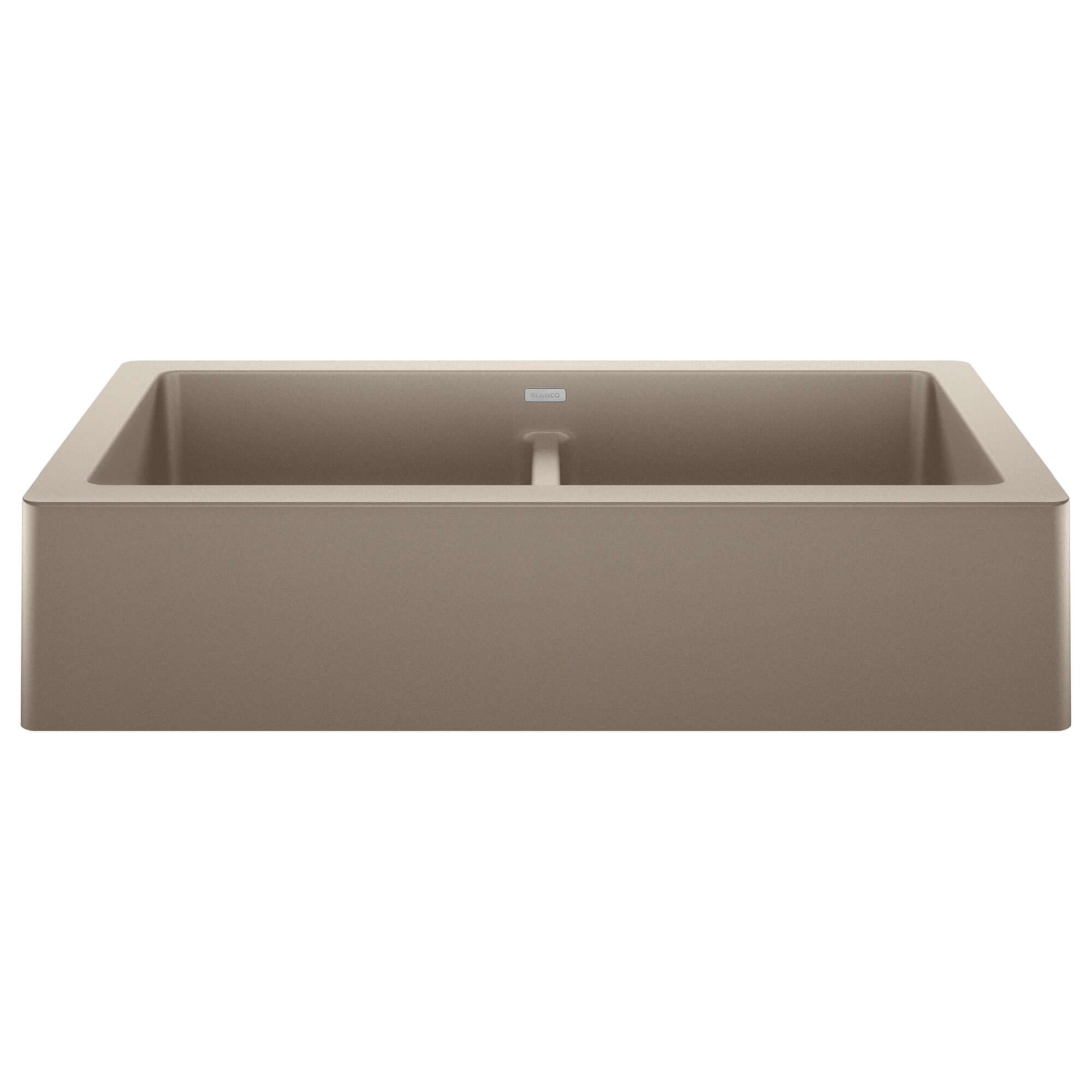 Alternate Image for Blanco Vintera 33" Granite Composite Workstation Farmhouse Sink, Silgranit, 50/50 Double Bowl, Truffle, 526553