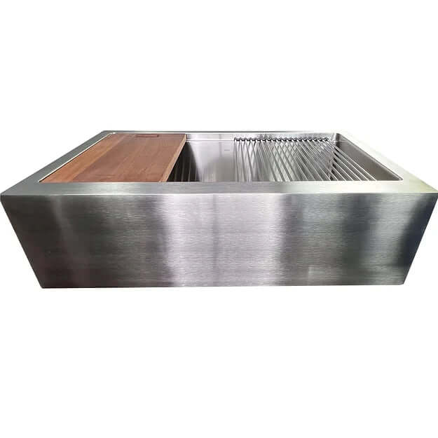 Alternate Image for Nantucket Sinks Pro Series 33" 304 Stainless Steel Workstation Farmhouse Sink with Accessories, 16 Gauge, AP-PS-3221-16