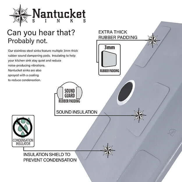Alternate Image for Nantucket Sinks Pro Series 33" 304 Stainless Steel Workstation Farmhouse Sink with Accessories, 16 Gauge, AP-PS-3221-16