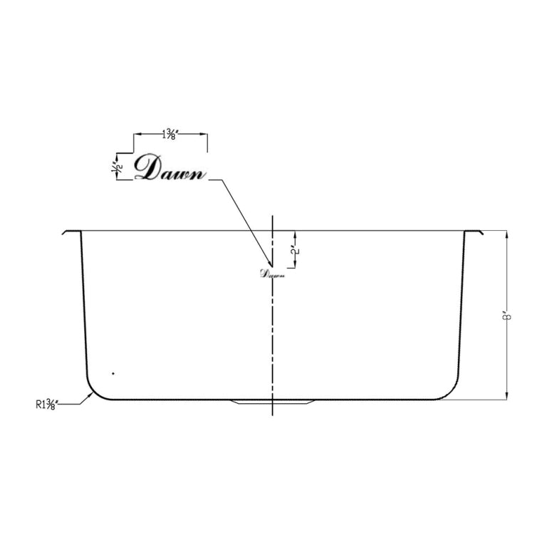 Alternate Image for Dawn 22" Stainless Steel Top Mount Kitchen Sink, 3233