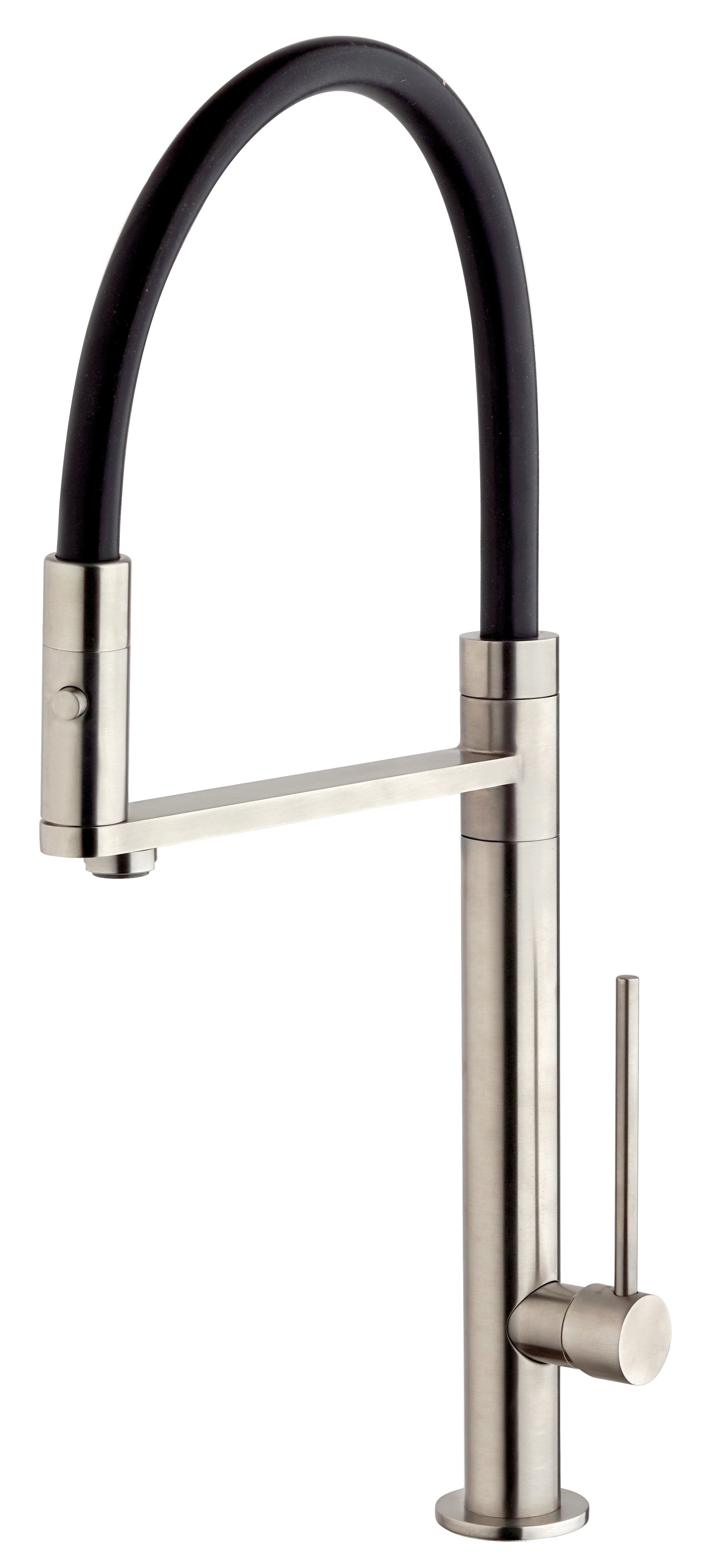 Latoscana Single Handle Pull Out Spray Kitchen Faucet, Brushed Nickel, 78PW559YOSS - The Sink Boutique