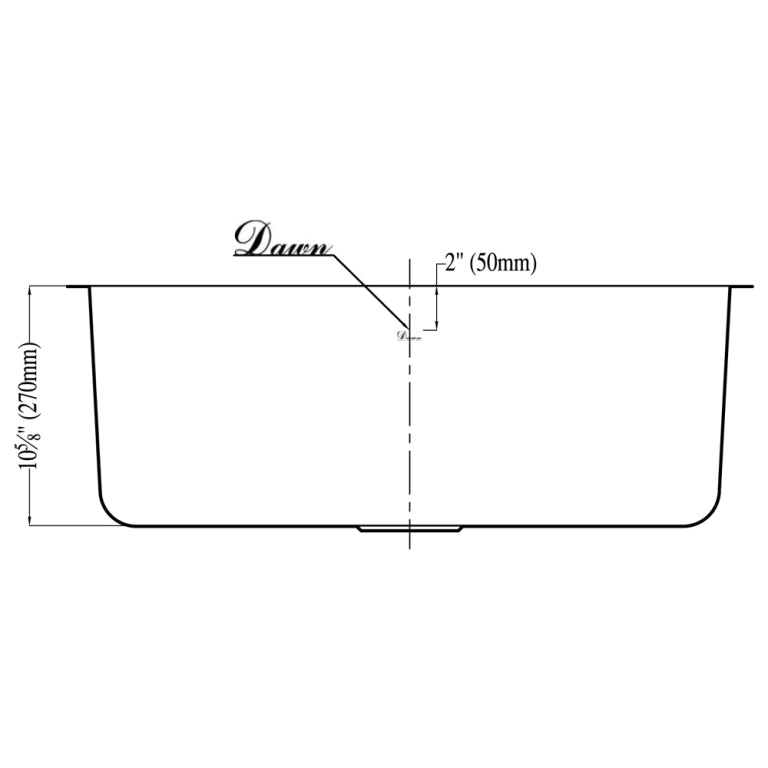 Alternate Image for Dawn 30" Stainless Steel Undermount Kitchen Sink, ASU106