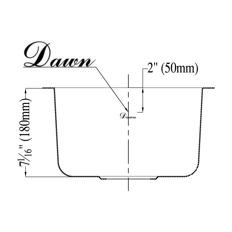 Alternate Image for Dawn 14" Stainless Steel Undermount Kitchen Sink, BS1215