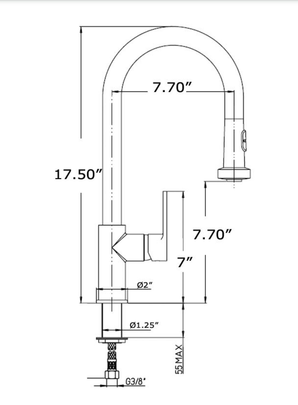 Latoscana Elix Single Handle Pull Down Spray Kitchen Faucet, Brushed Nickel, 92PW591LL - The Sink Boutique
