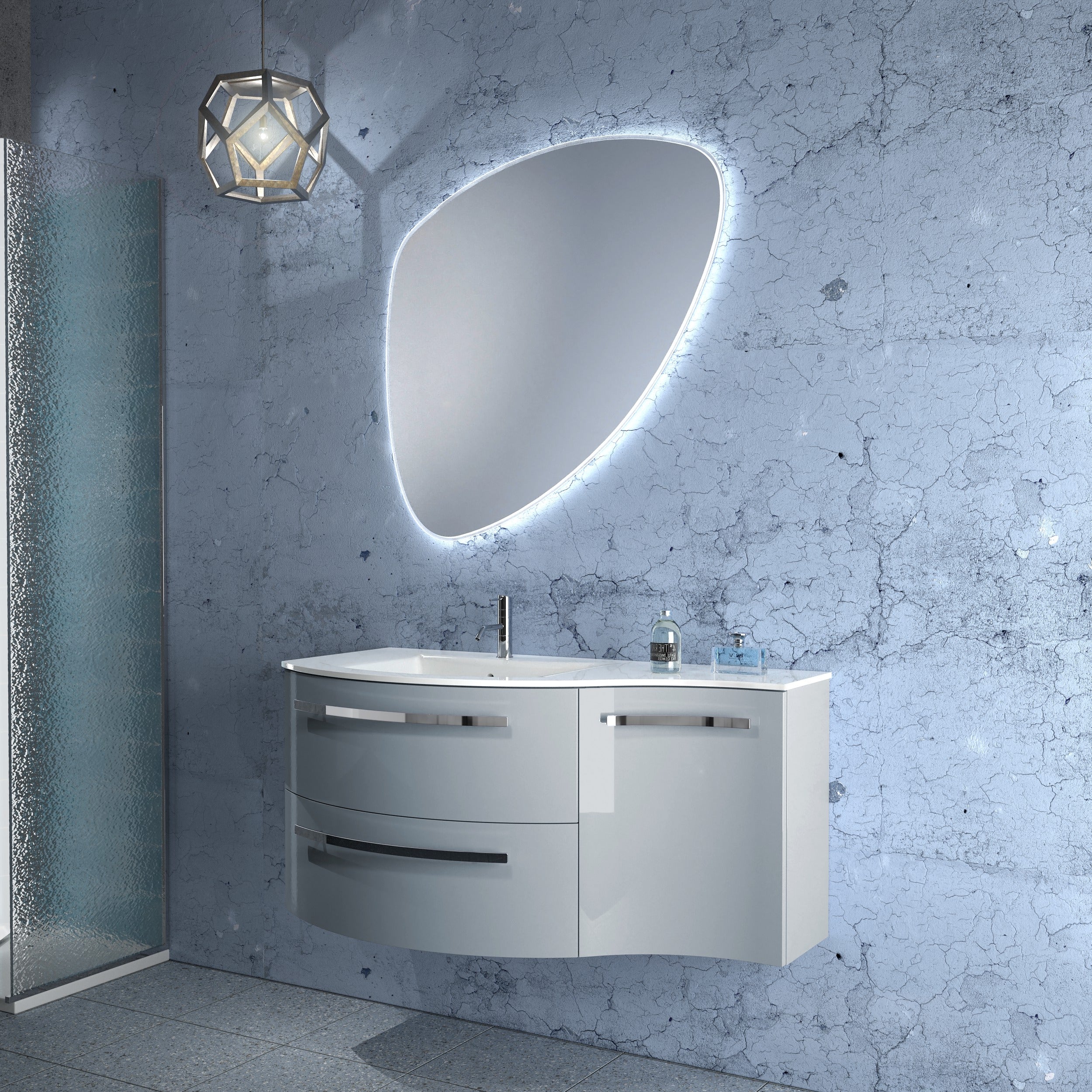 Alternate Image for Latoscana 43" Modern Bathroom Vanity, Right Side Cabinet, Ameno Series, AM43OPT1
