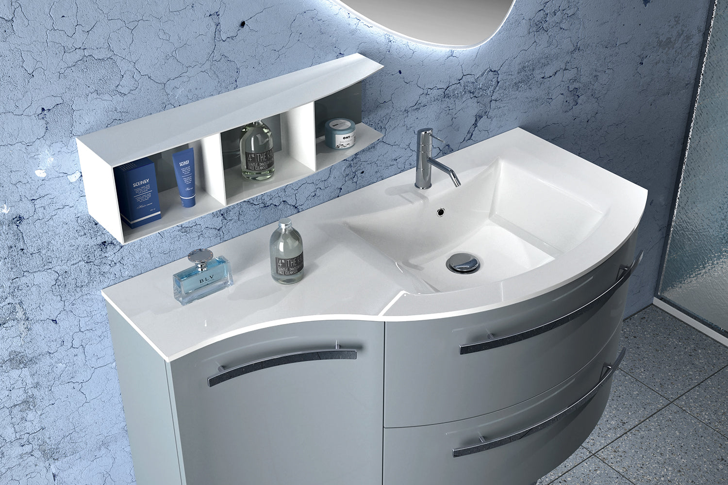 Latoscana 43" Modern Bathroom Vanity, Left Side Cabinet, Ambra Series - The Sink Boutique