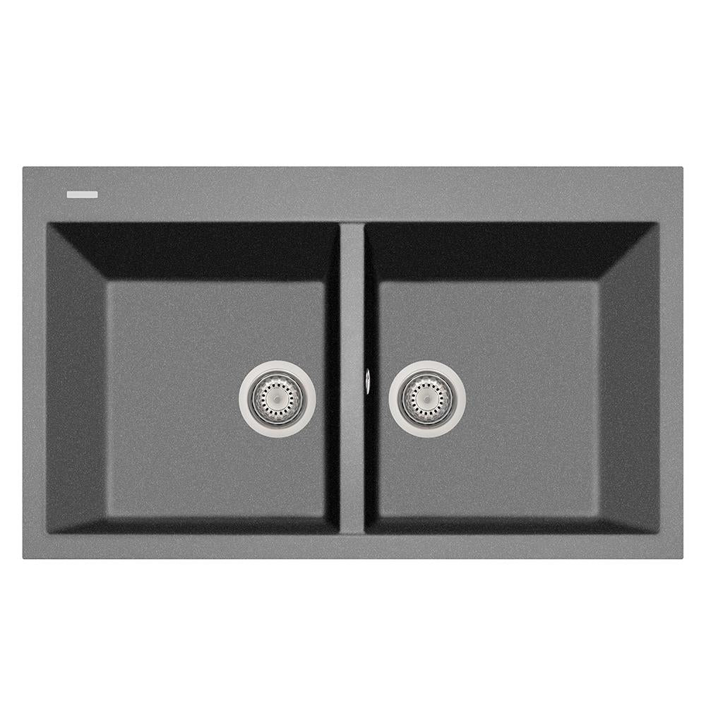 Alternate Image for Latoscana Plados 34" Drop-in Double Bowl Kitchen Sink, Silver, AM8620-42UG