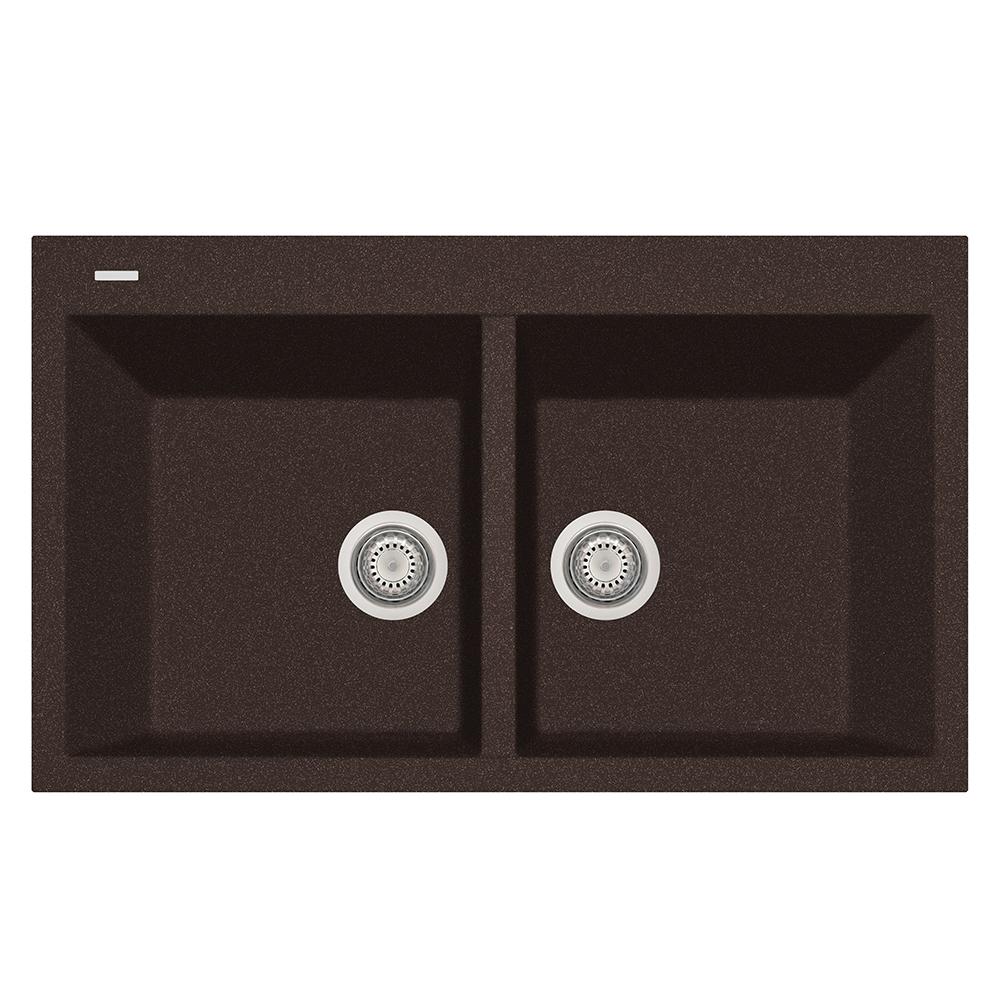 Alternate Image for Latoscana Plados 34" Drop-in Double Bowl Kitchen Sink, Brown, AM8620-64UG