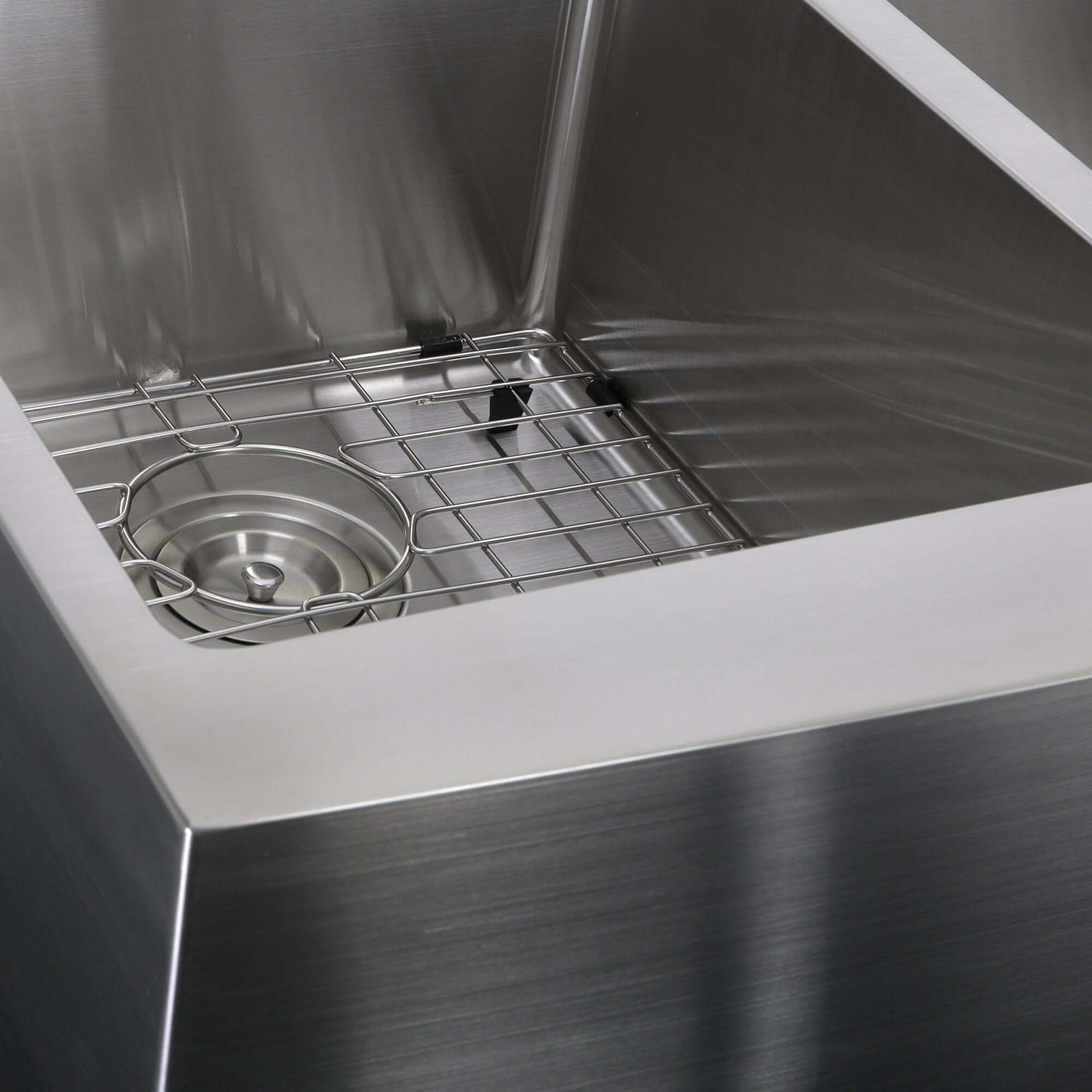 Alternate Image for Nantucket Sinks Pro Series 33" Stainless Steel Farmhouse Sink, 16 Gauge, Double Bowl, APRON332210-DBL-SR