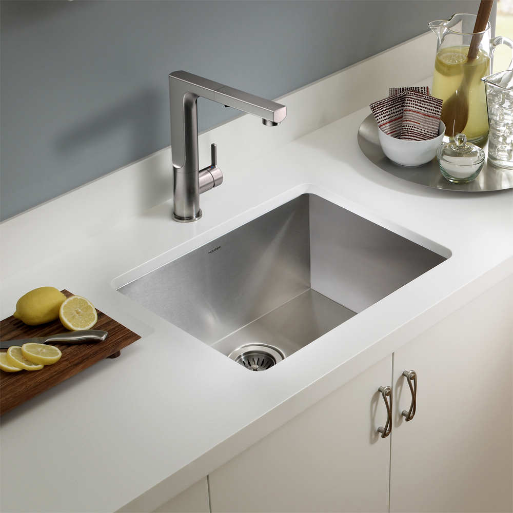 Alternate Image for Houzer Ascend Pull Out Kitchen Faucet Brushed Nickel, ASCPO-460-BN