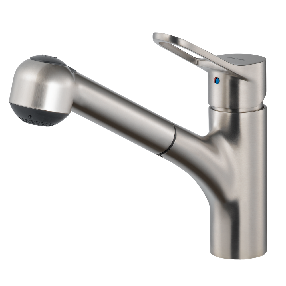 Alternate Image for Houzer Ayr Pull Out Kitchen Faucet Brushed Nickel, AYRPO-972-BN