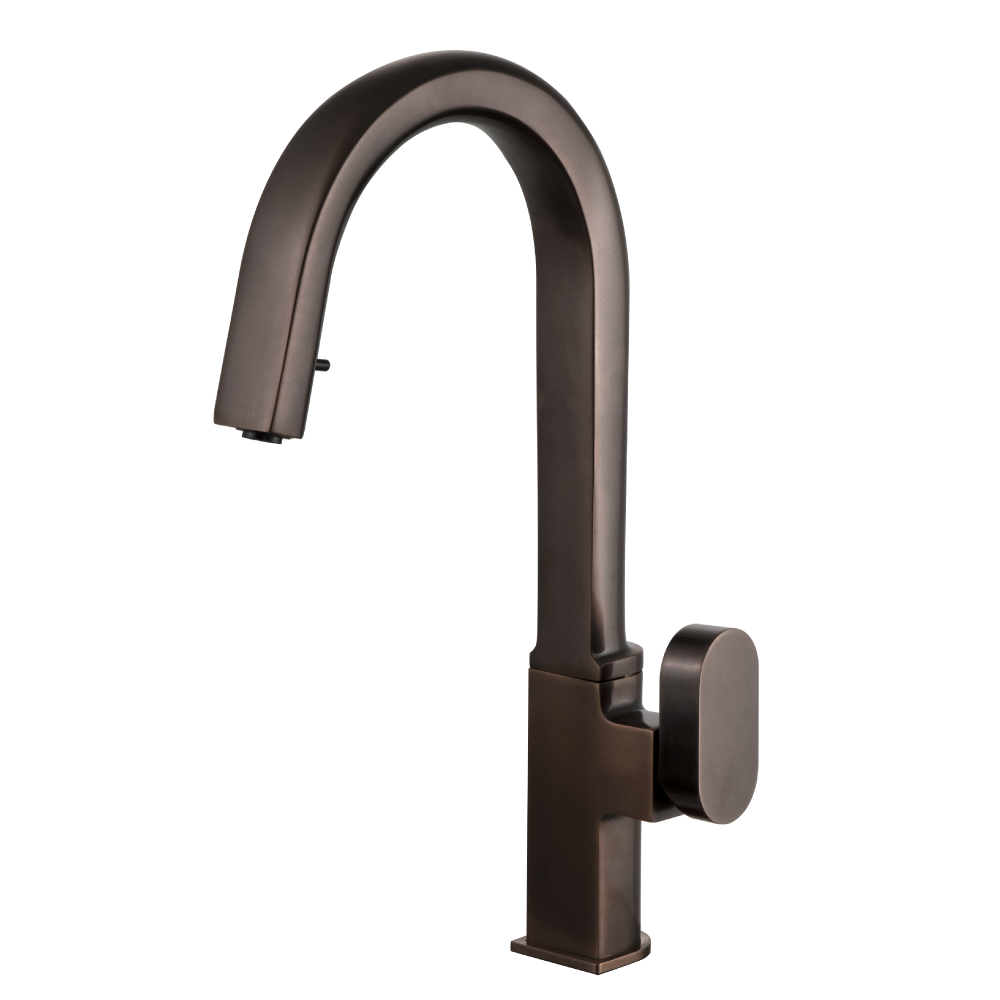 Houzer Azura Hidden Pull Down Kitchen Faucet Oil Rubbed Bronze, AZUPD-968-OB