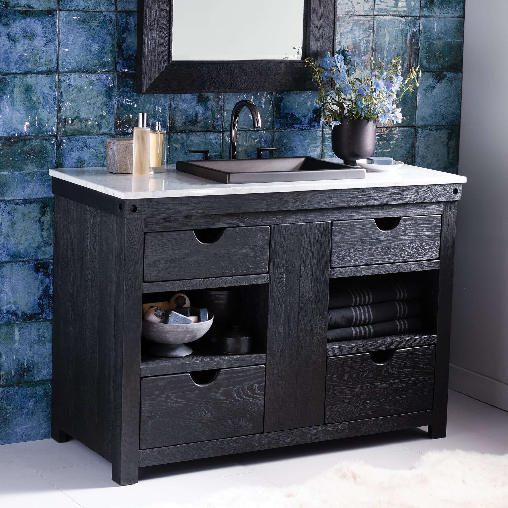 Alternate Image for Native Trails Amara 20" x 14" Rectangle Fireclay Bathroom Sink, Gunmetal, PML2014-M