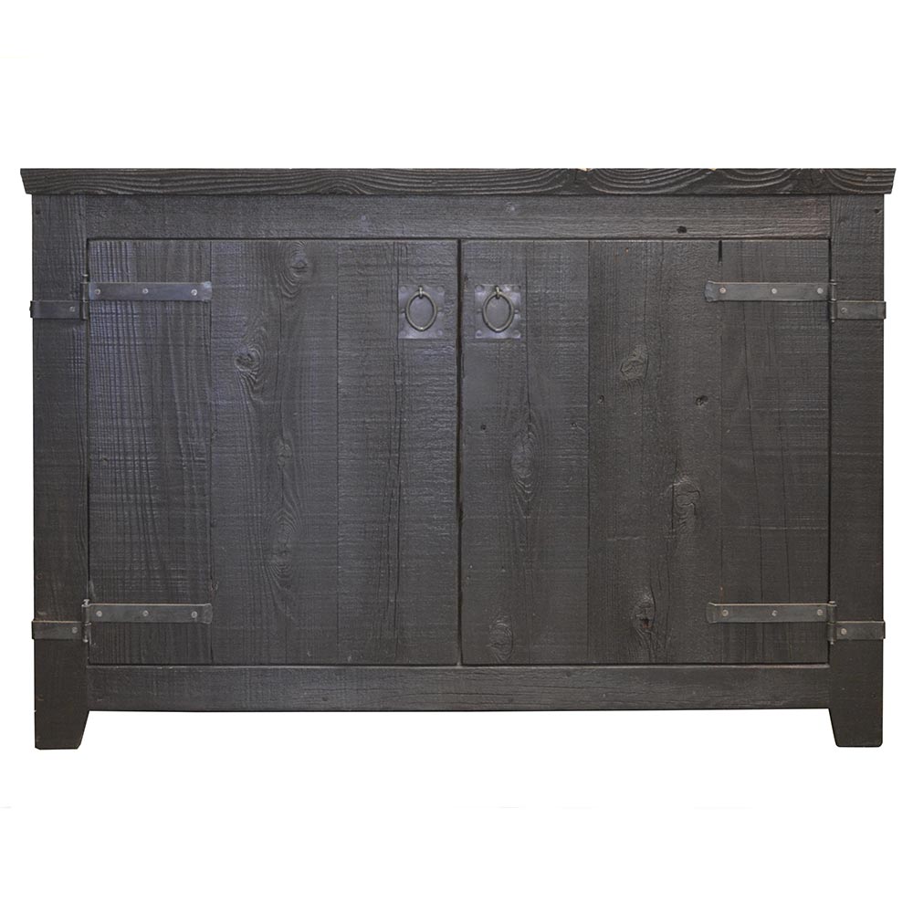 Native Trails 48" Americana Vanity in Anvil with Carrara Marble Top and Lido in Shoreline, No Faucet Hole, BND48-VB-CT-MG-030